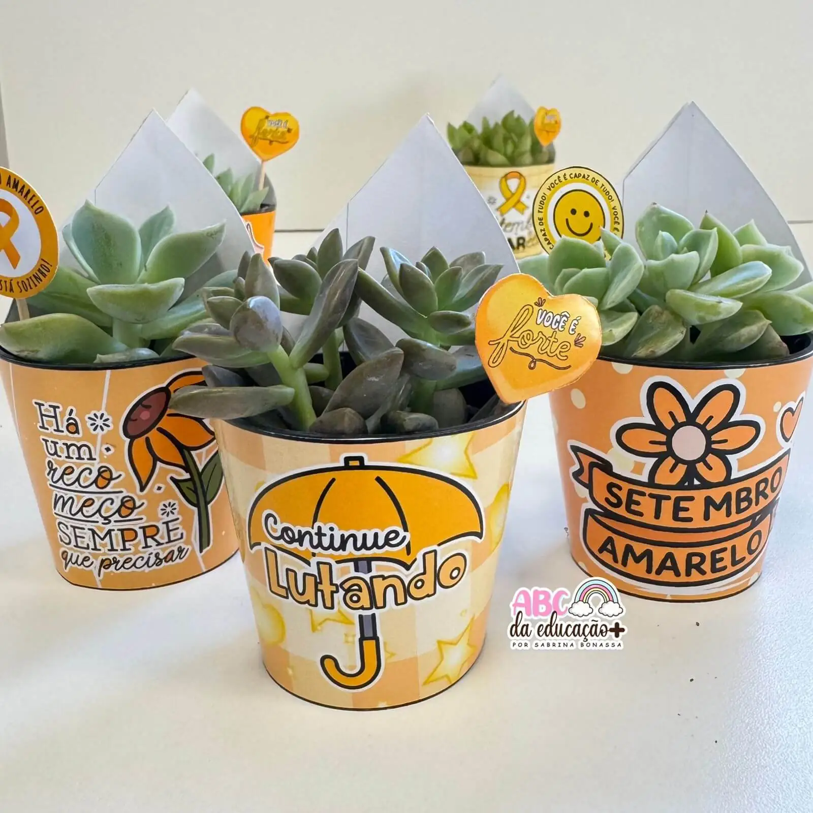 Lembrancinha Setembro Amarelo – Suculentas 10 modelos - Imagem 7