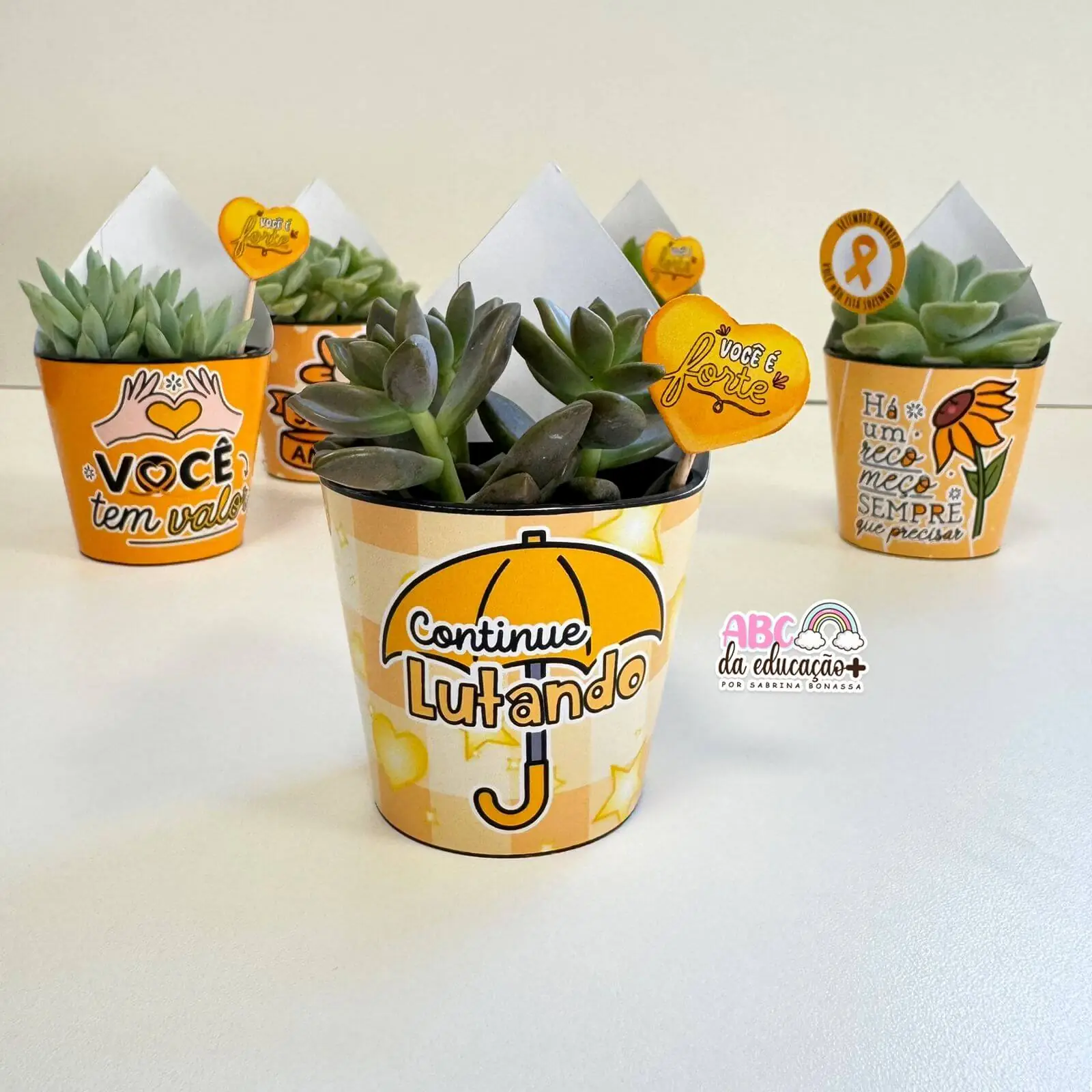 Lembrancinha Setembro Amarelo – Suculentas 10 modelos - Imagem 5