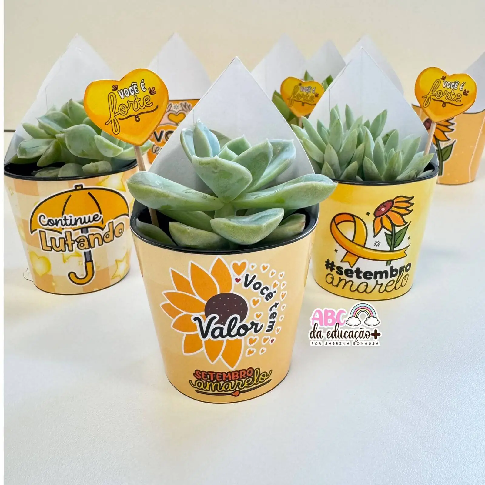 Lembrancinha Setembro Amarelo – Suculentas 10 modelos - Imagem 3
