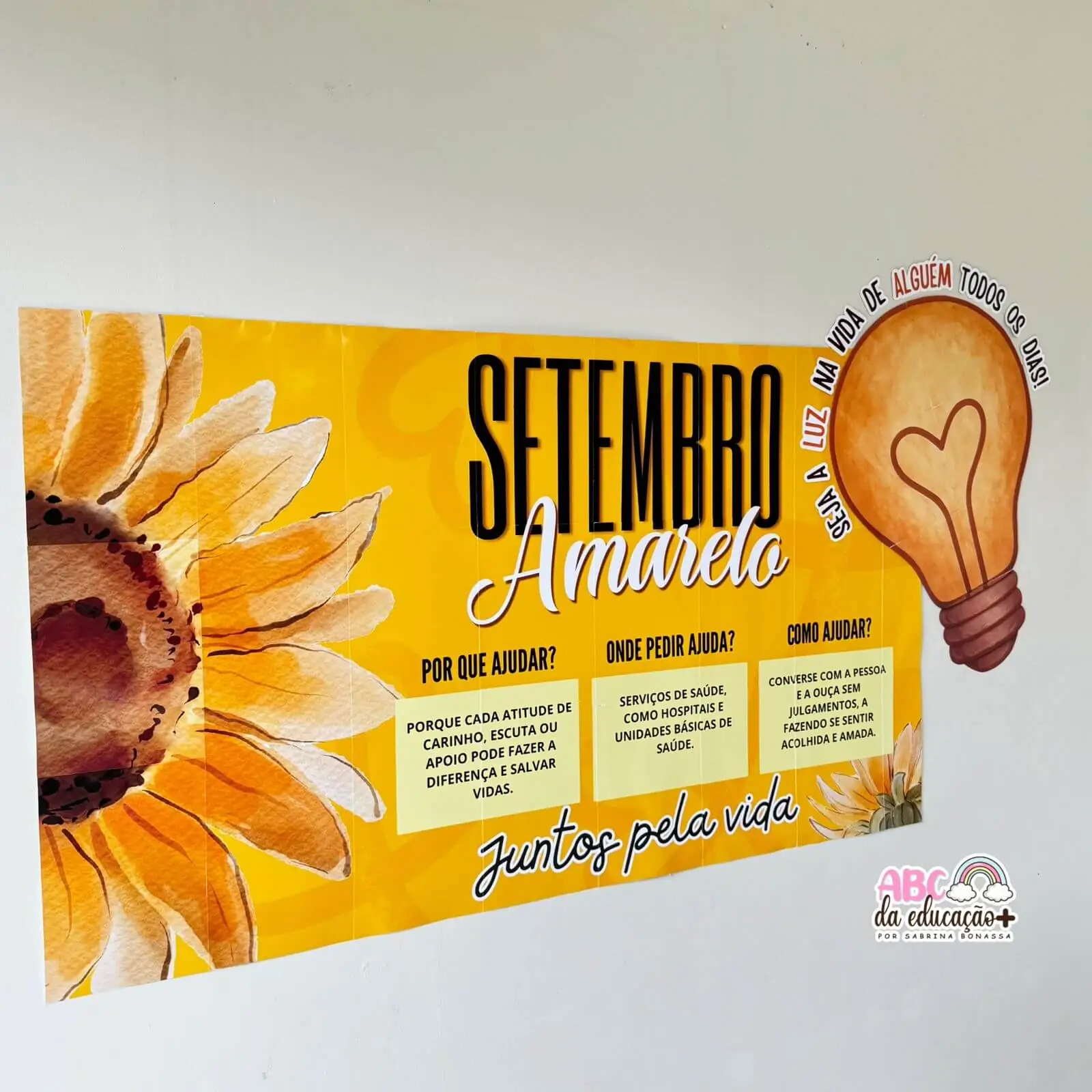 Painel Banner Setembro Amarelo – Juntos pela Vida