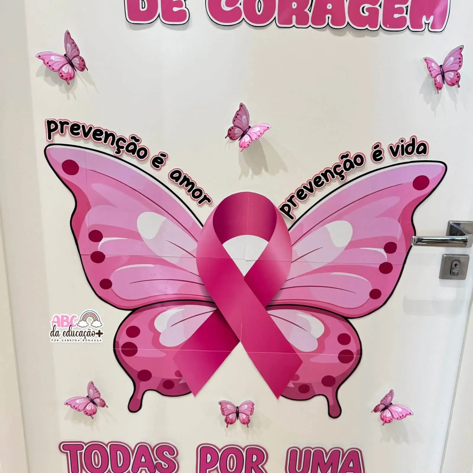Painel De Porta Outubro Rosa – Borboleta da Prevenção - Imagem 5