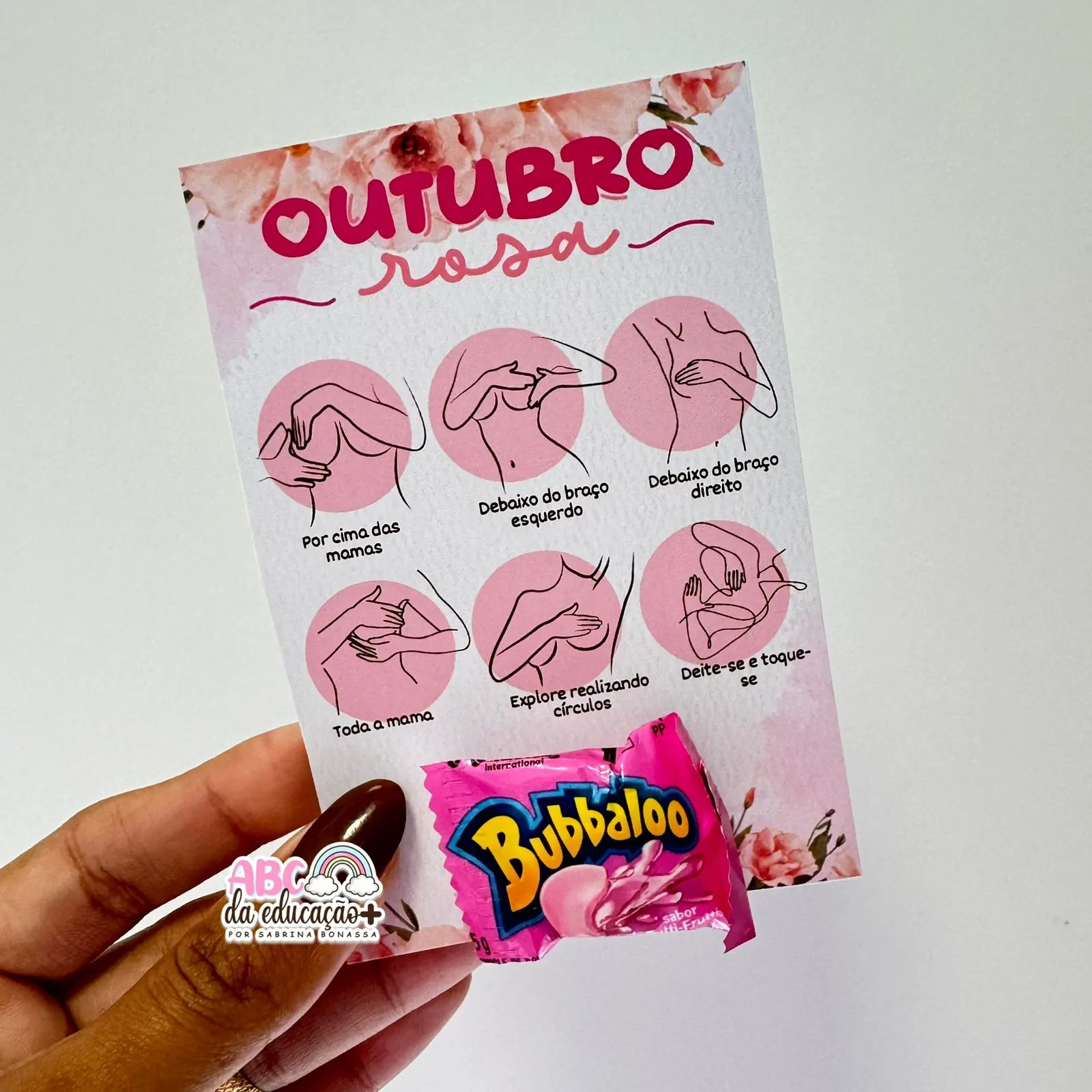 Cartões Outubro Rosa – Autoexame 3 modelos - Imagem 5