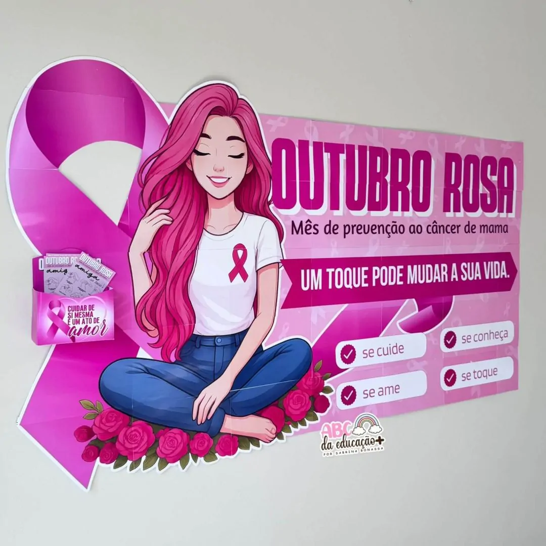 Painel Outubro Rosa – Banner + Caixa + Panfleto - Image 2