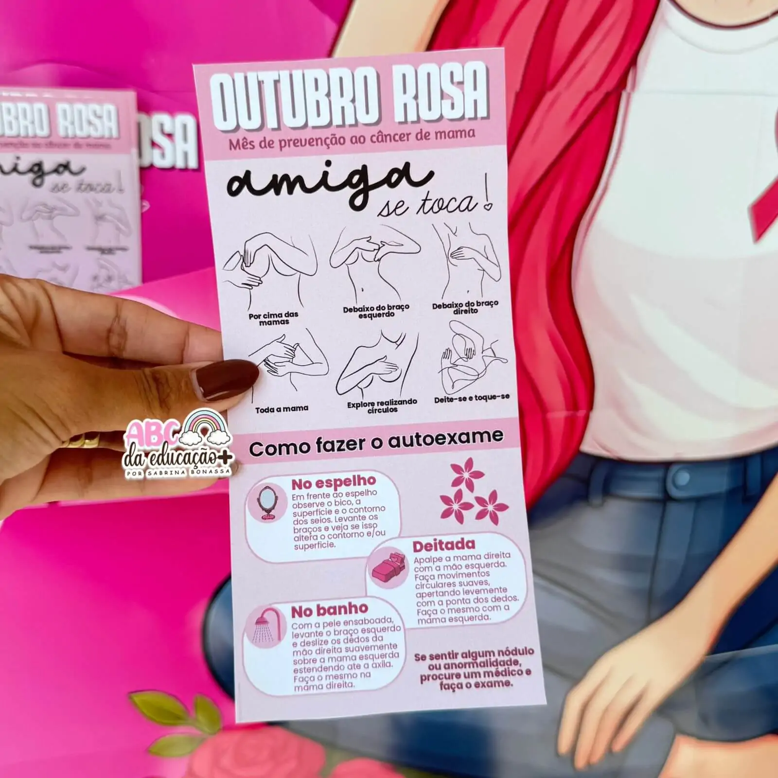 Painel Outubro Rosa – Banner + Caixa + Panfleto - Imagem 3