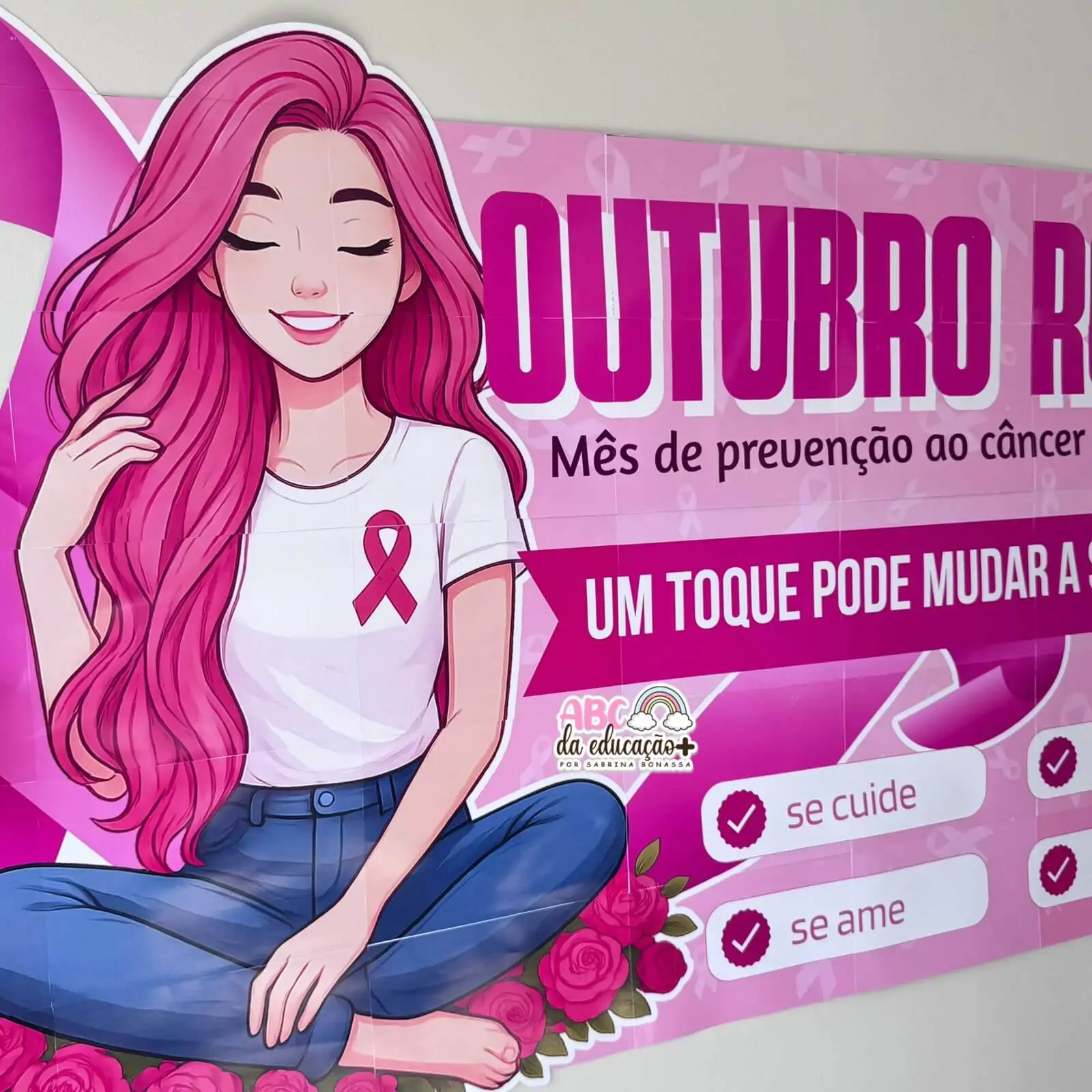 Painel Outubro Rosa – Banner + Caixa + Panfleto - Imagem 6