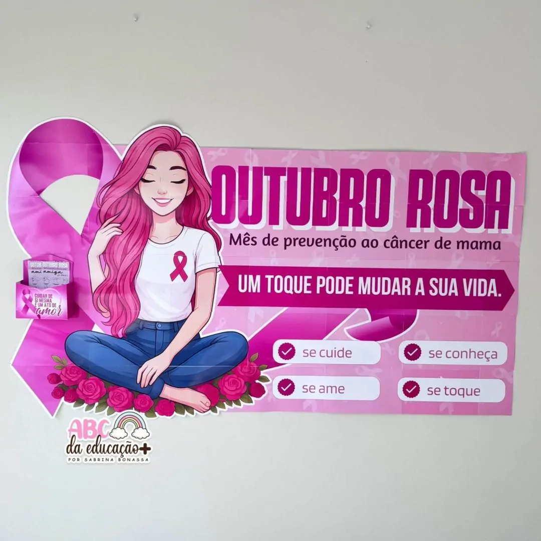 Painel Outubro Rosa – Banner + Caixa + Panfleto