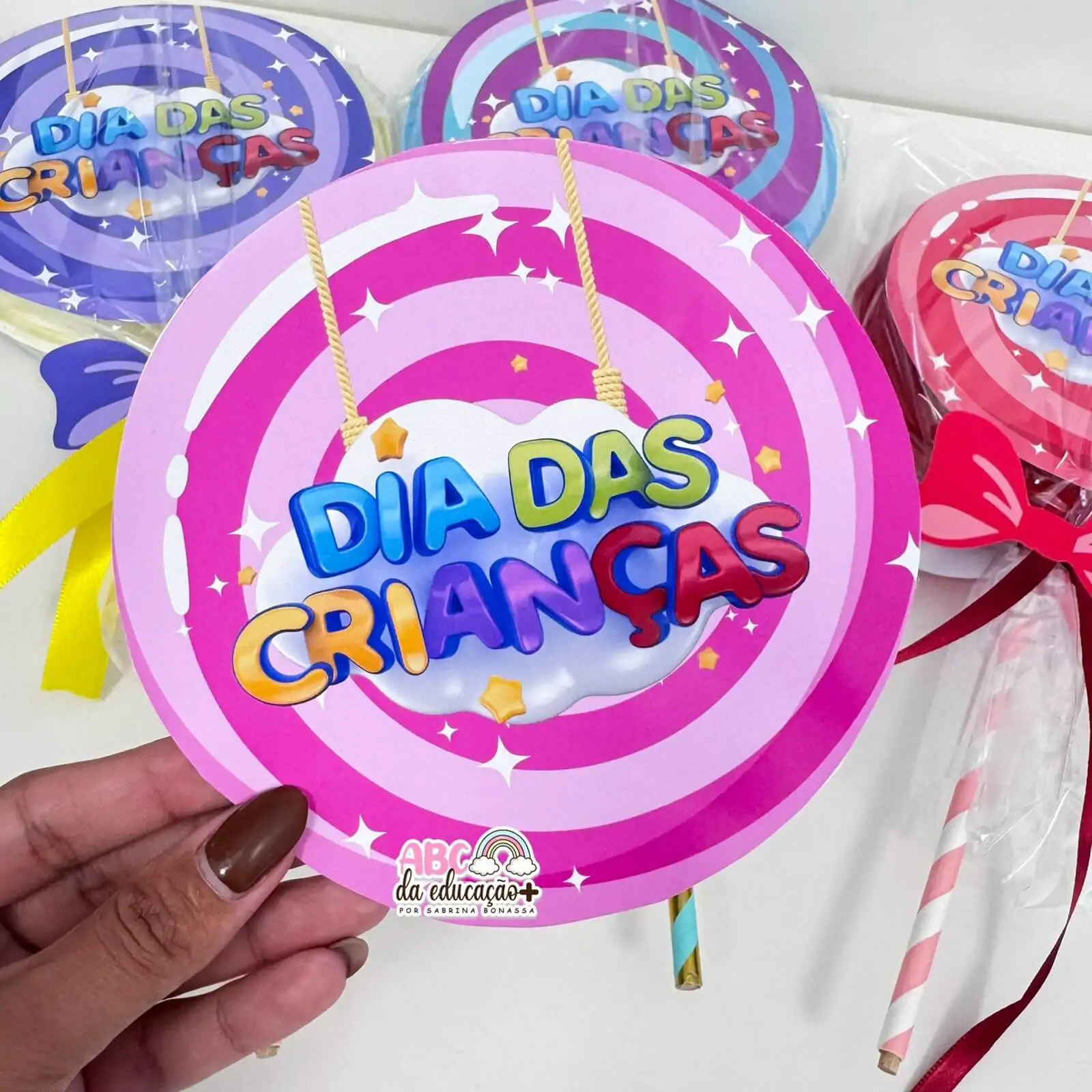 Lembrancinha Dia das Crianças – Pirulito Surpresa - Imagem 3