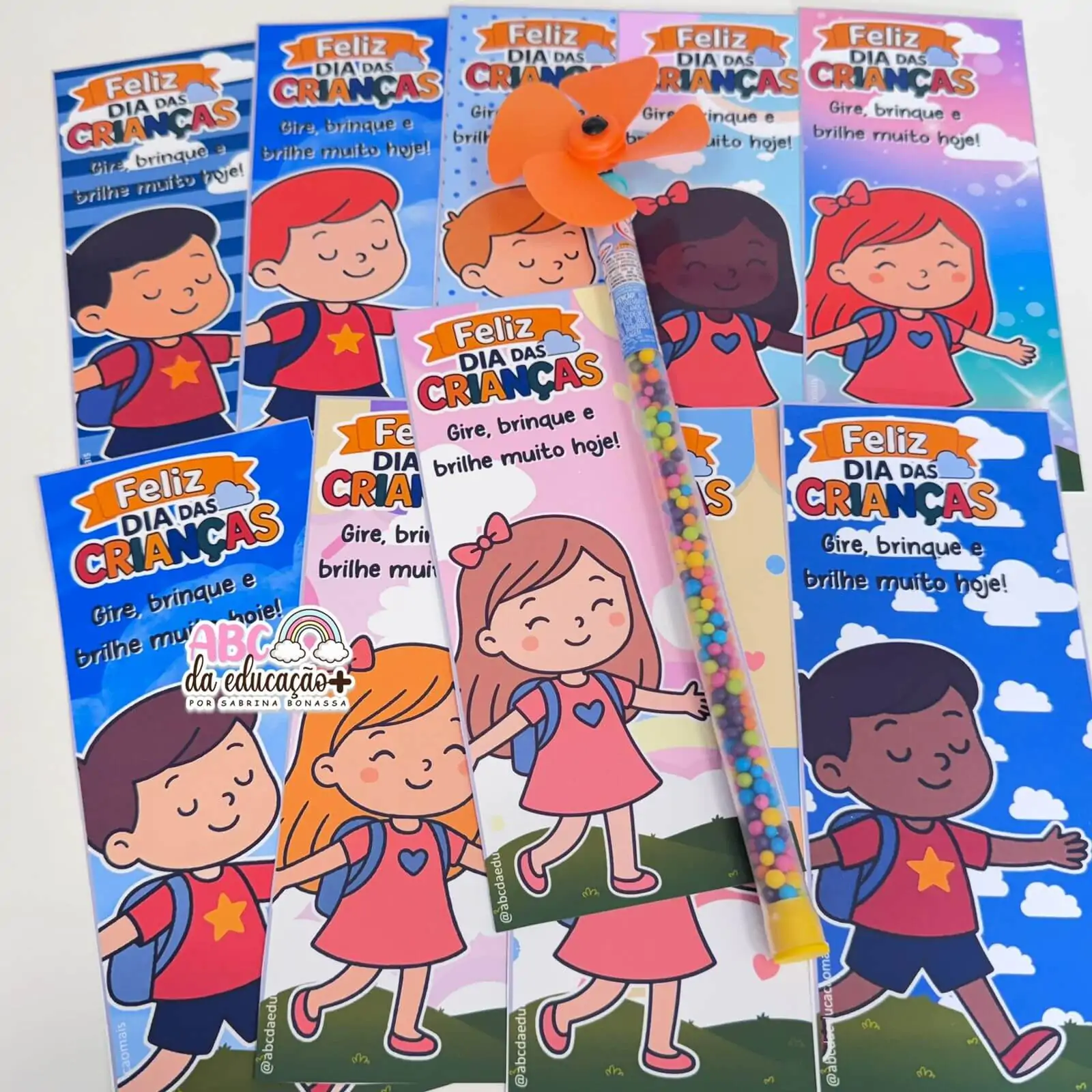 Cartão Cata-vento Dia das Crianças - Imagem 4