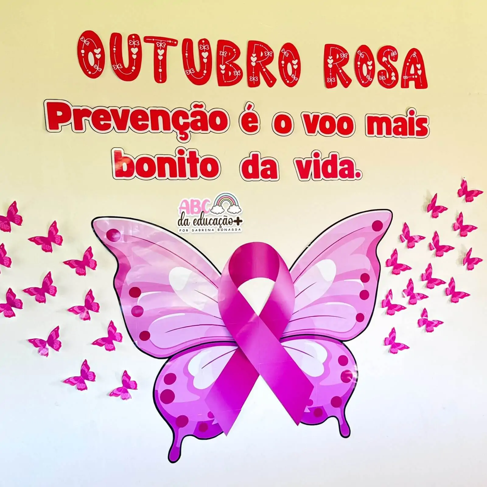 Painel Outubro Rosa – Asa de Borboleta - Imagem 2
