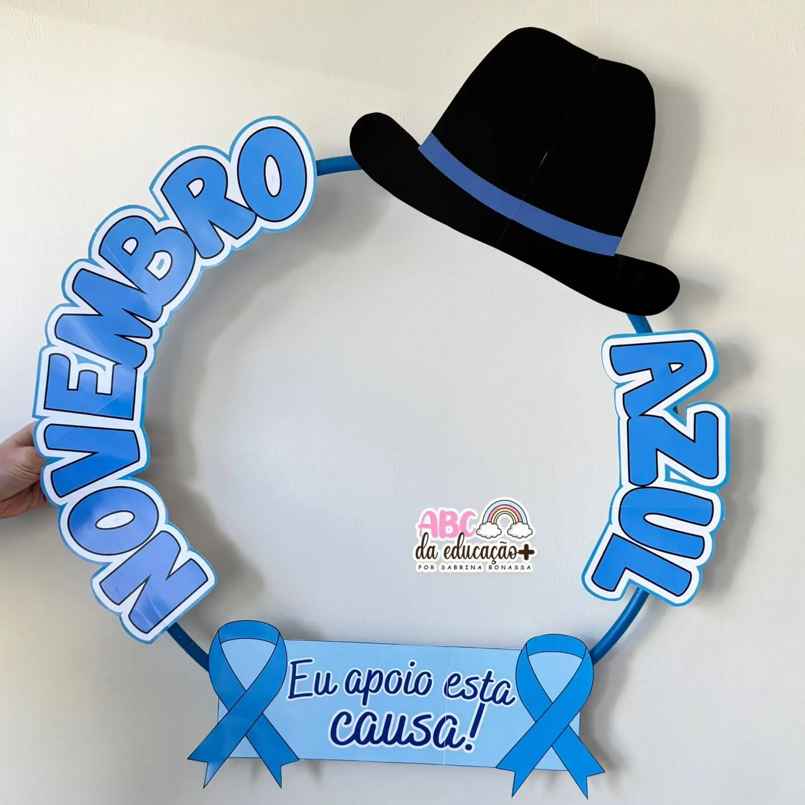 Moldura de Fotos Novembro Azul para Bambolê - Imagem 3