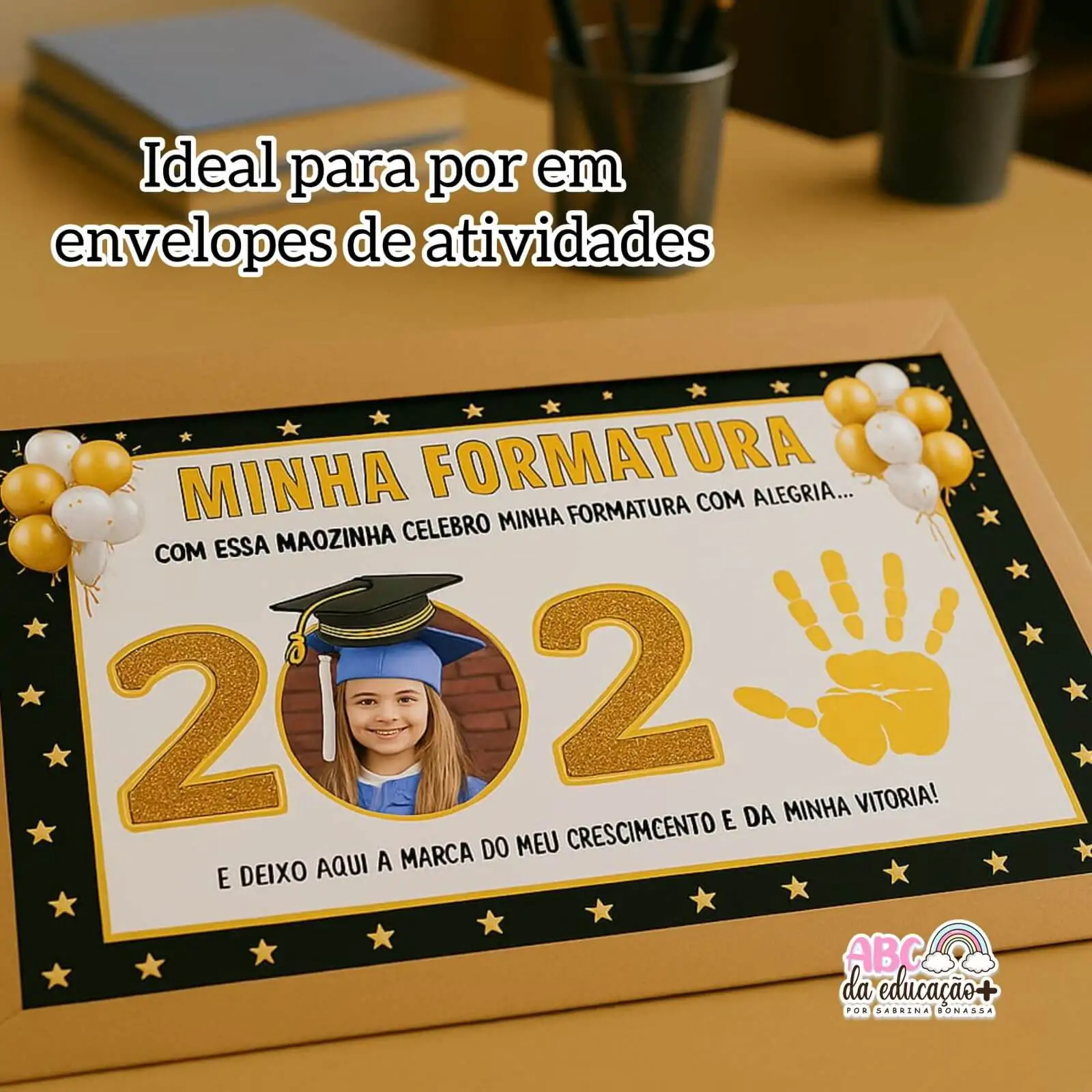 Cartaz de Formatura Infantil – Lembrança com a Mãozinha Editável - Imagem 4