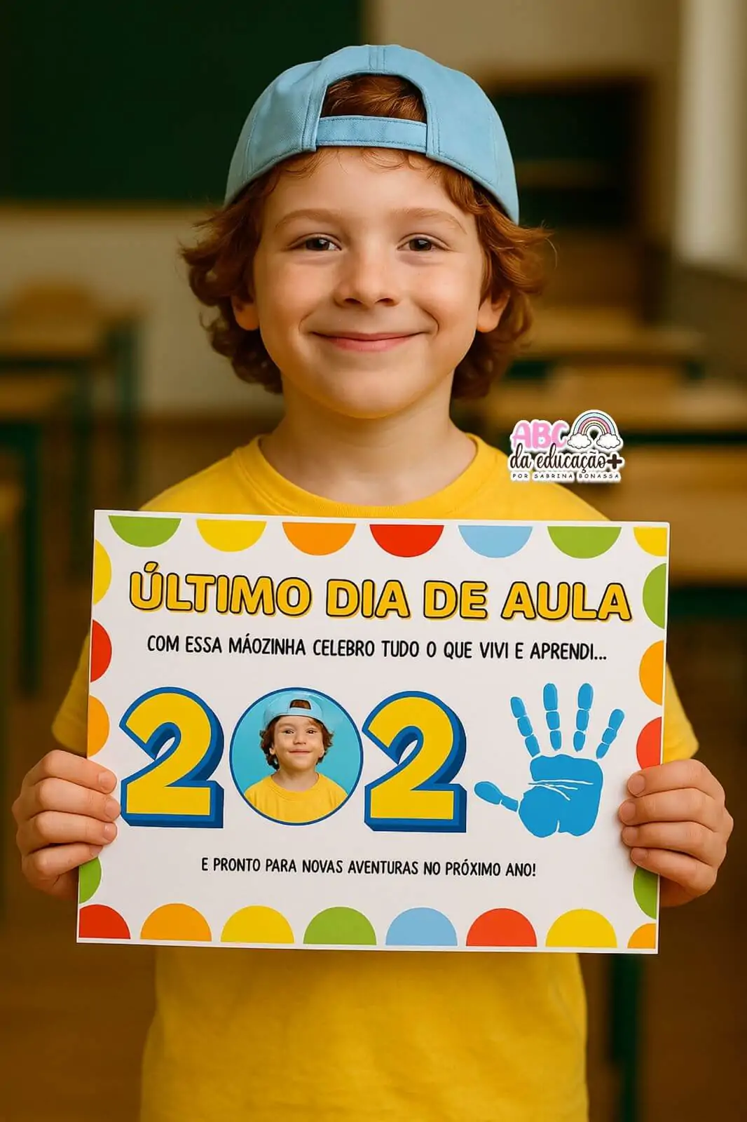 Cartaz “Último Dia de Aula” – Lembrança com a Mãozinha - Imagem 2