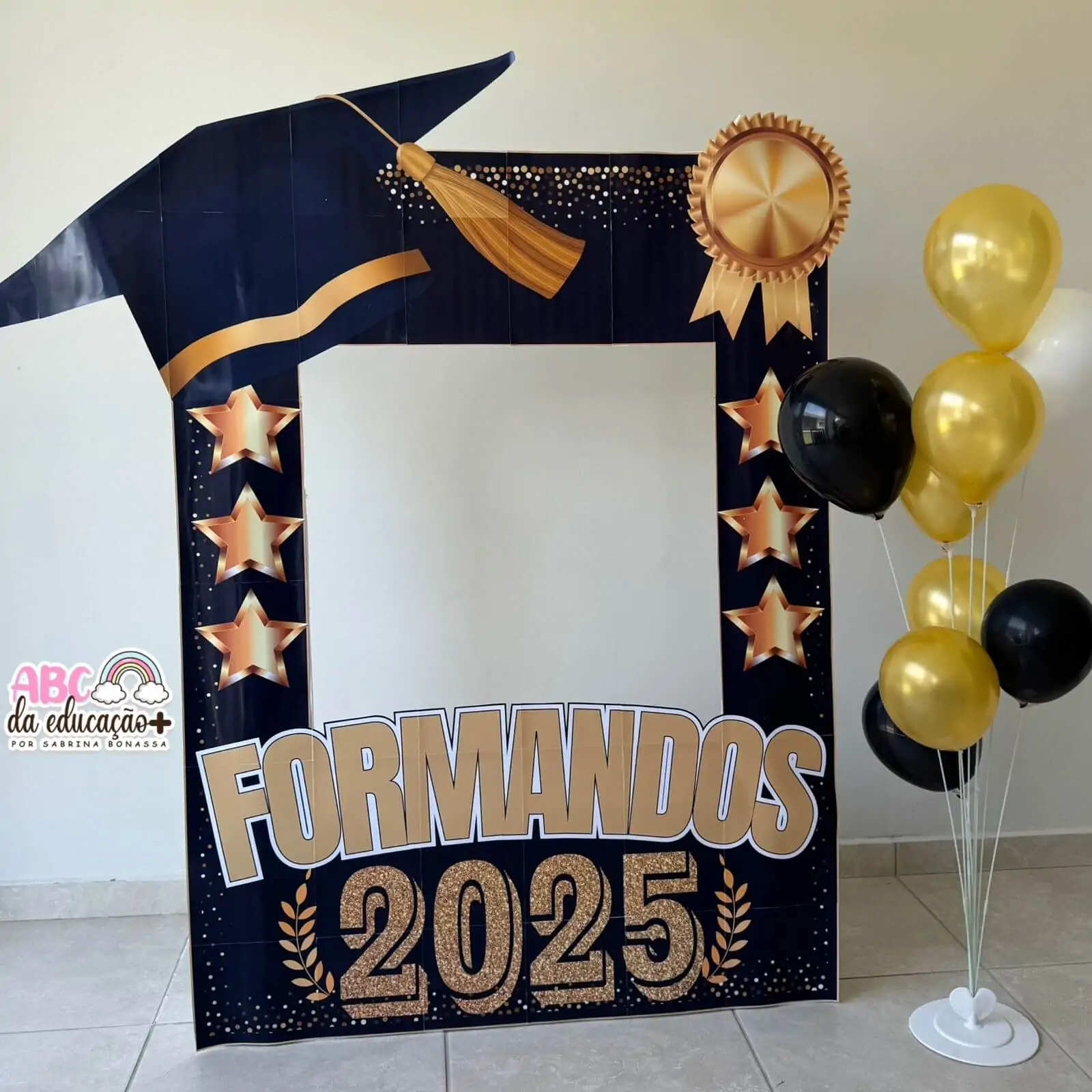 Moldura de Fotos Gigante – Infantil Preto e Dourado - Imagem 4