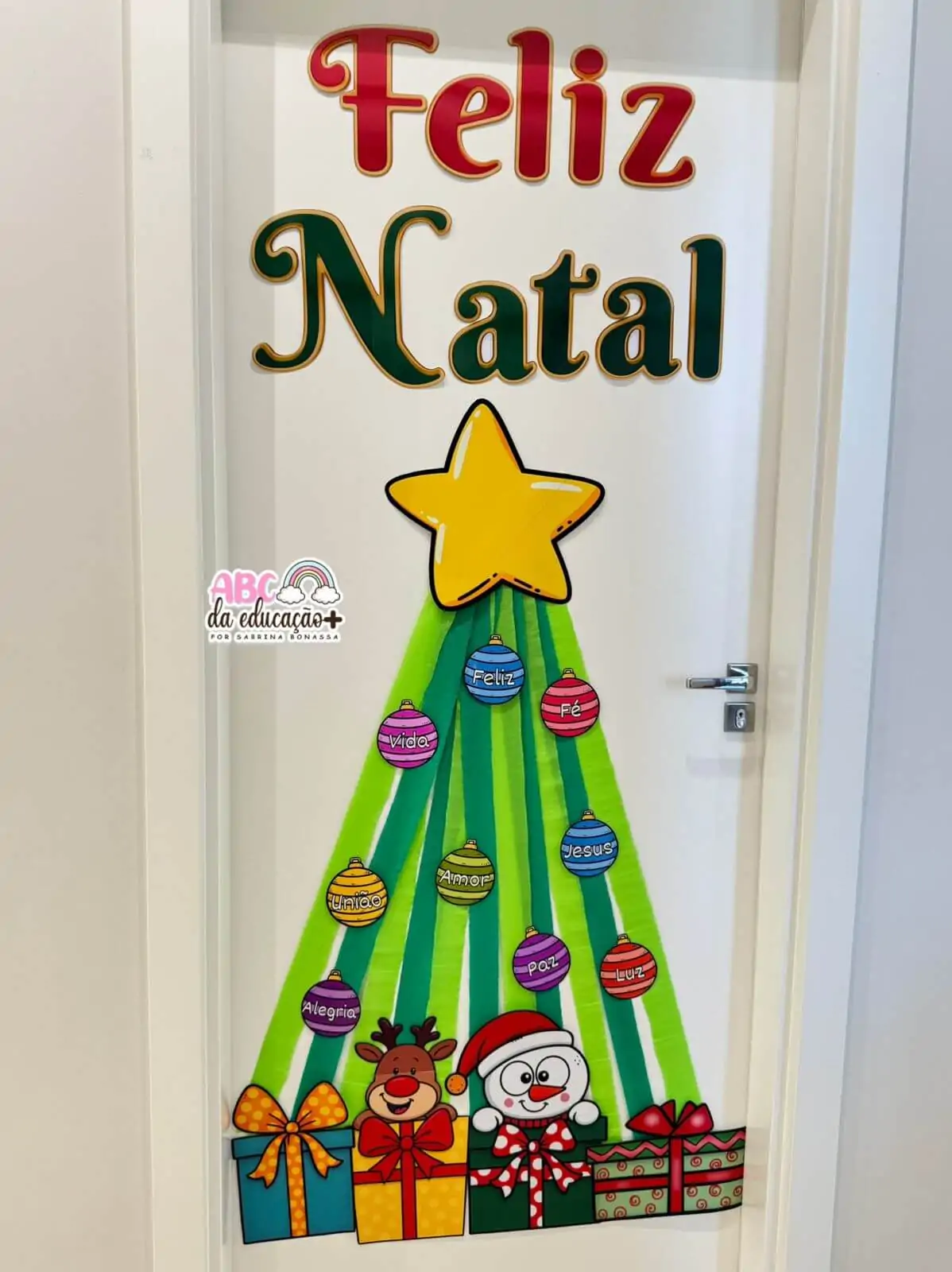 Painel de Porta Natal – Árvore com Crepom - Imagem 4