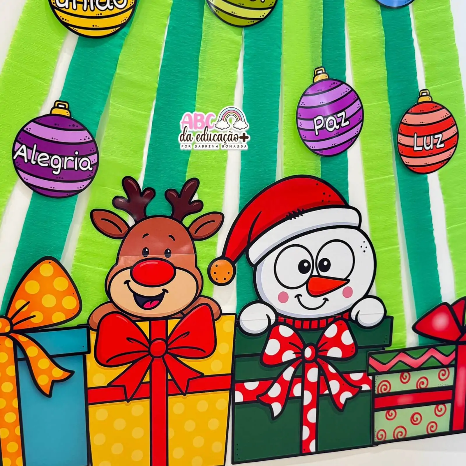 Painel de Porta Natal – Árvore com Crepom - Imagem 3