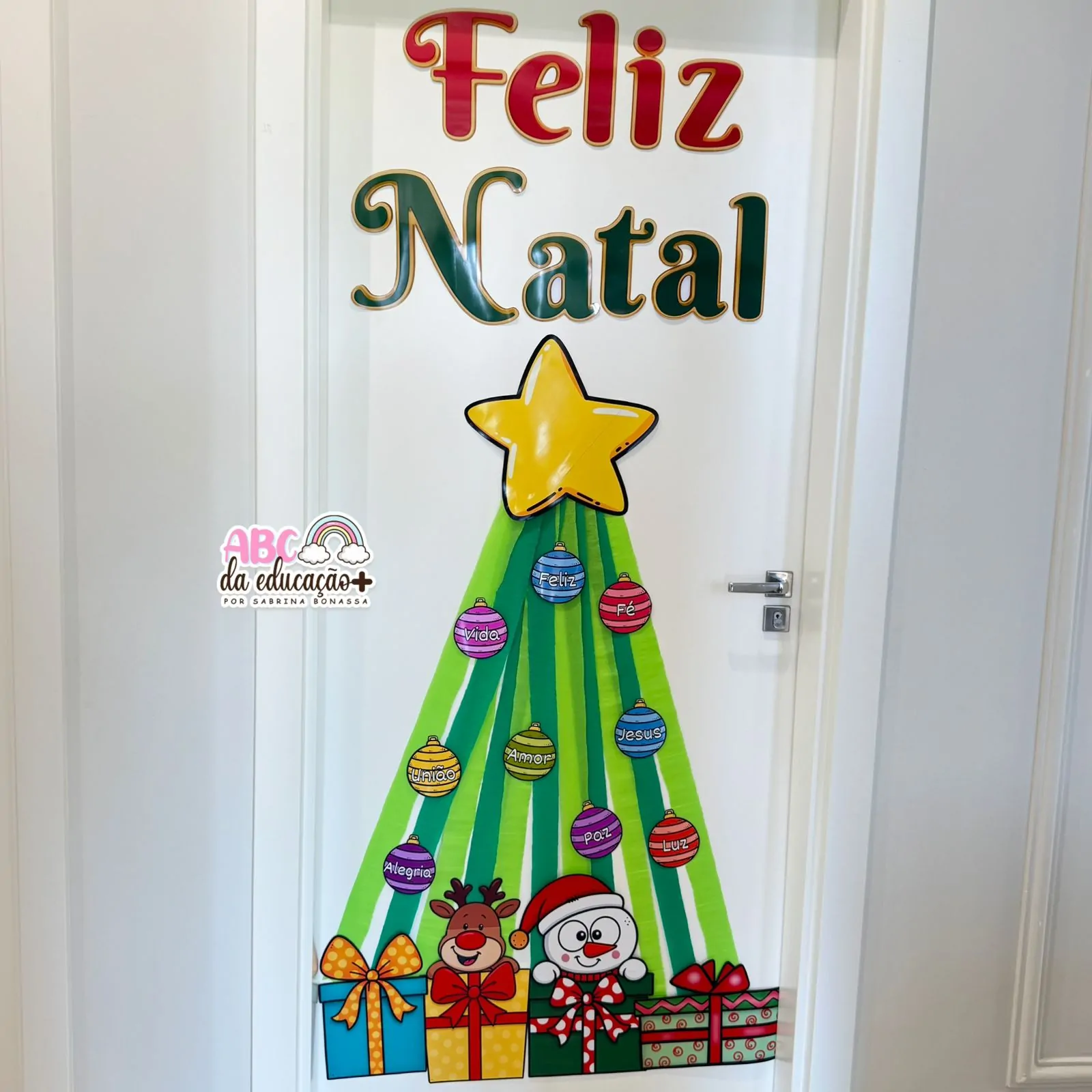Painel de Porta Natal – Árvore com Crepom