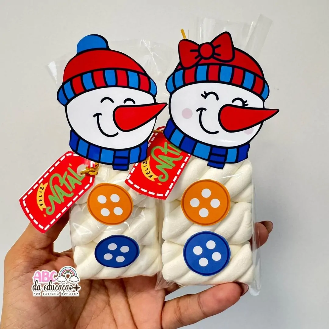 Lembrancinha de Natal Boneco de Neve