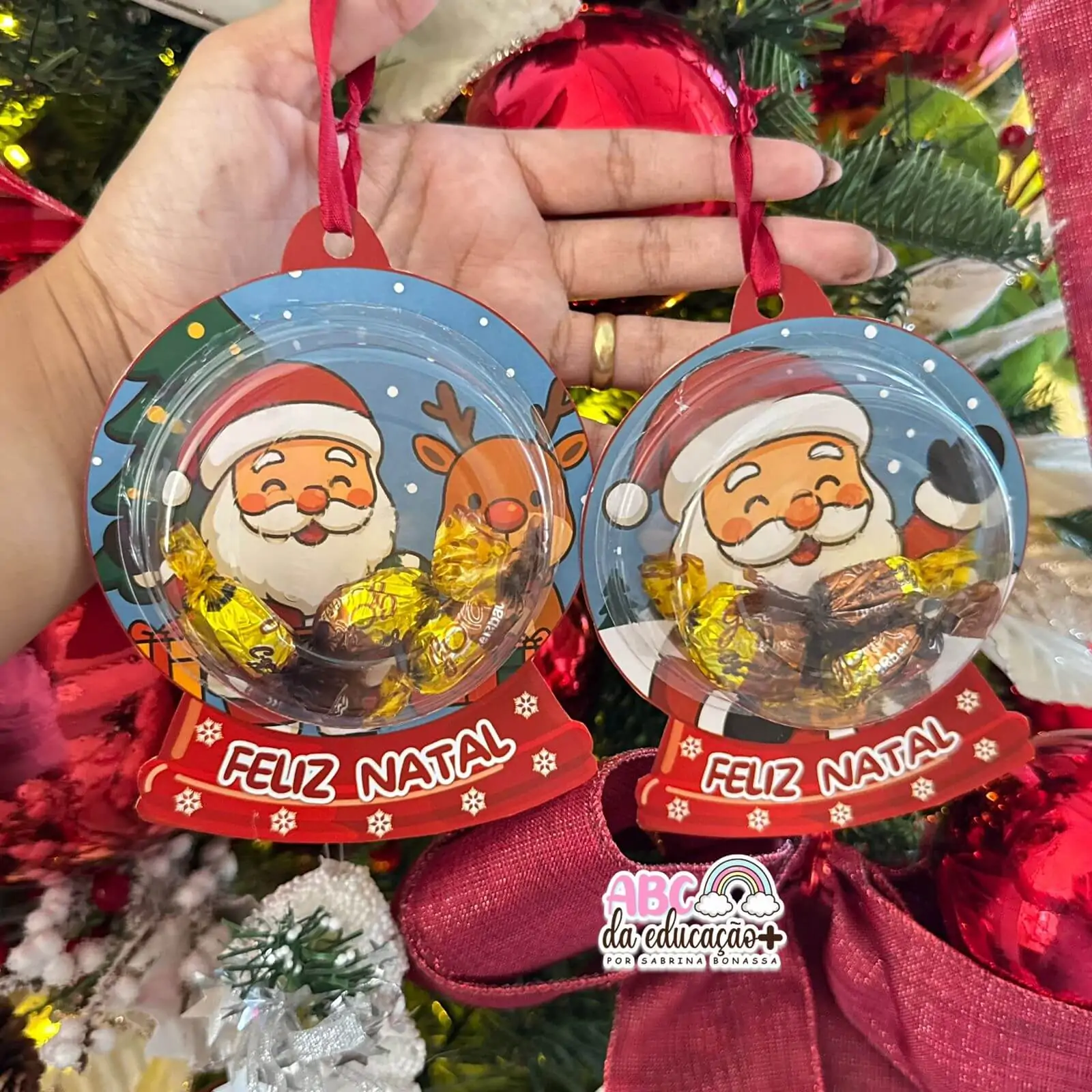 Lembrancinha de Natal – Globo de Neve com Doces