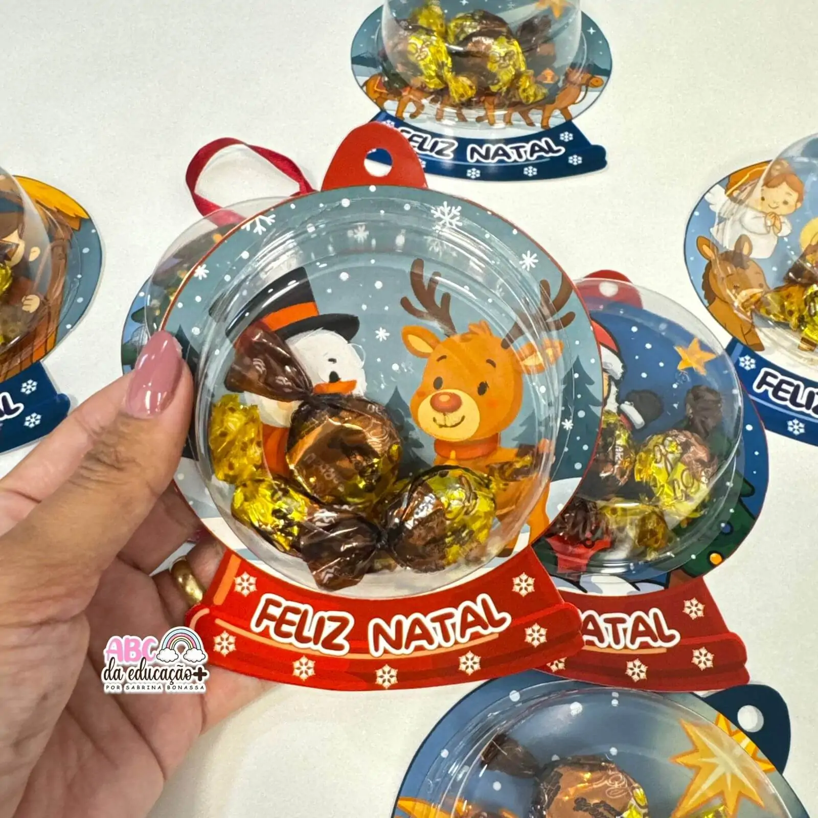 Lembrancinha de Natal – Globo de Neve com Doces - Imagem 7