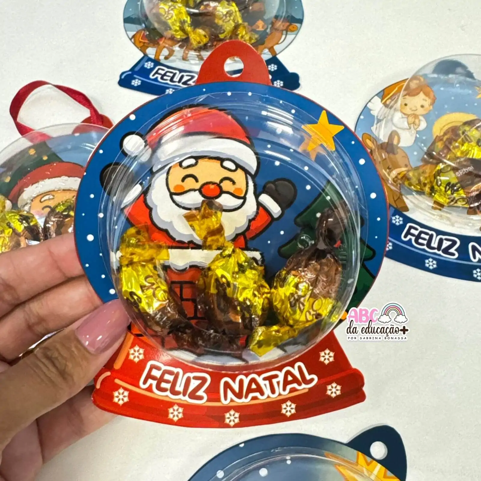 Lembrancinha de Natal – Globo de Neve com Doces - Imagem 6
