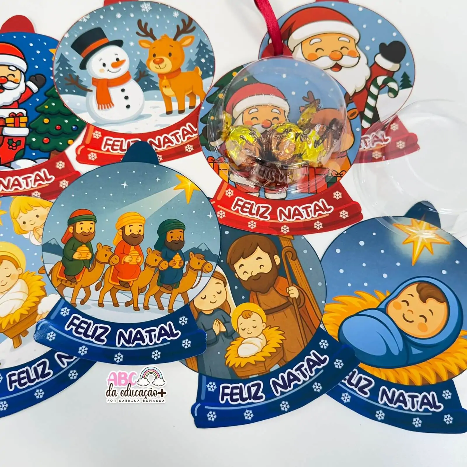 Lembrancinha de Natal – Globo de Neve com Doces - Imagem 4