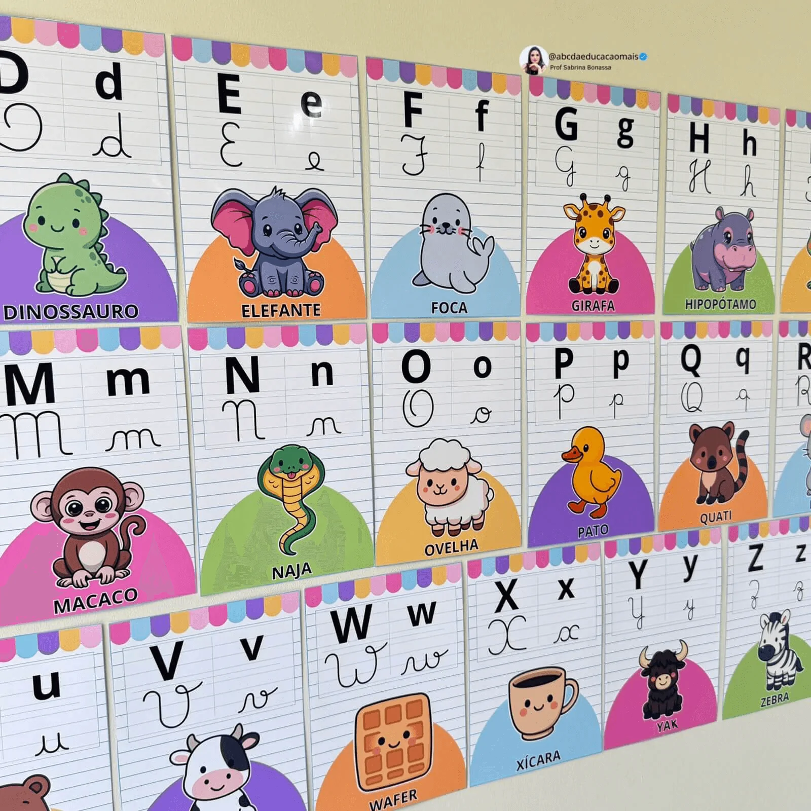 Alfabeto Ilustrado de Parede – 3 Variações - Imagem 9