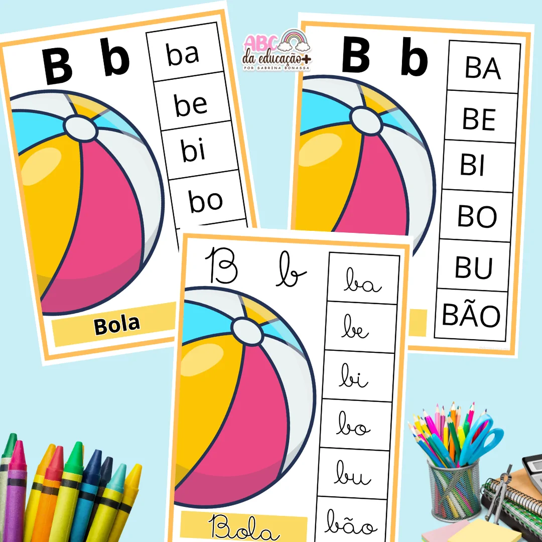 Silabário de Parede Ilustrado para Alfabetização – 3 Modelos Inclusos - Imagem 3