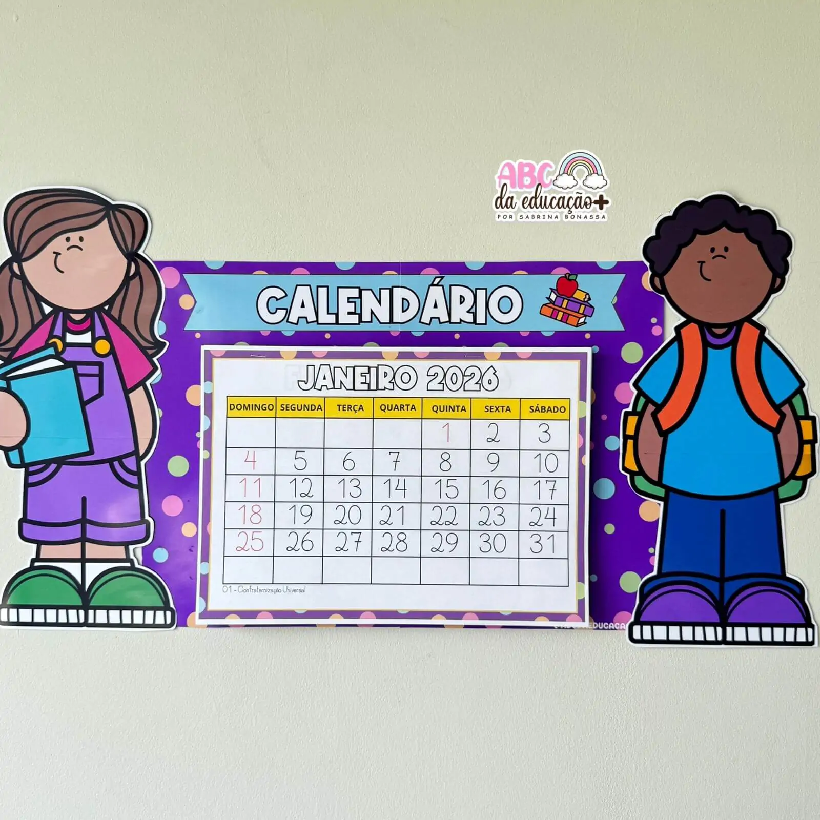 Calendário Escolar 2026 – Tema Crianças - Imagem 2