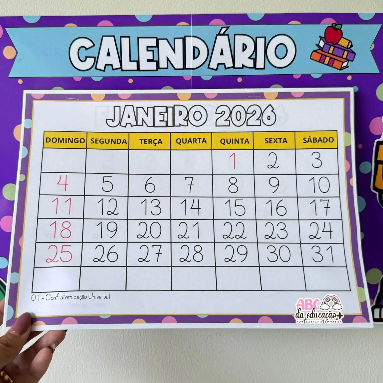 Calendário Escolar 2026 – Tema Crianças - Imagem 6