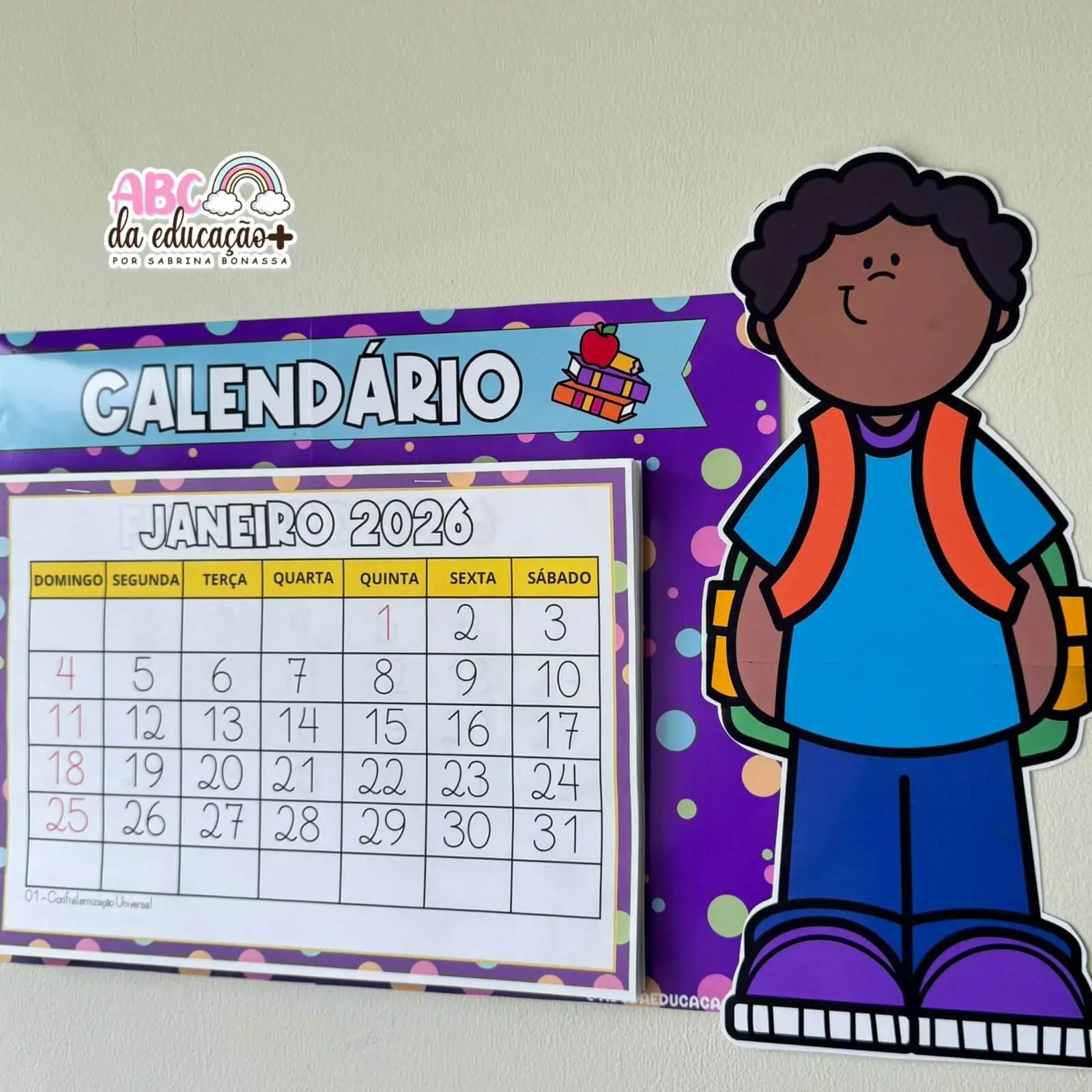 Calendário Escolar 2026 – Tema Crianças - Imagem 5
