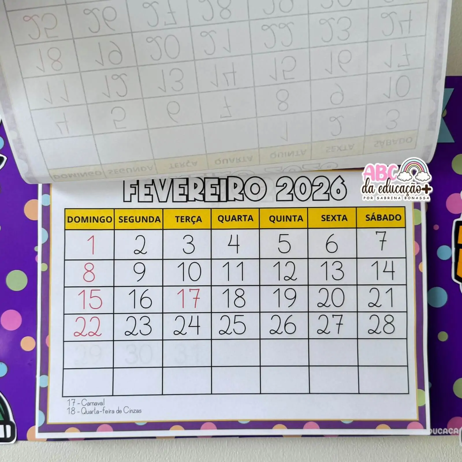 Calendário Escolar 2026 – Tema Crianças - Imagem 4