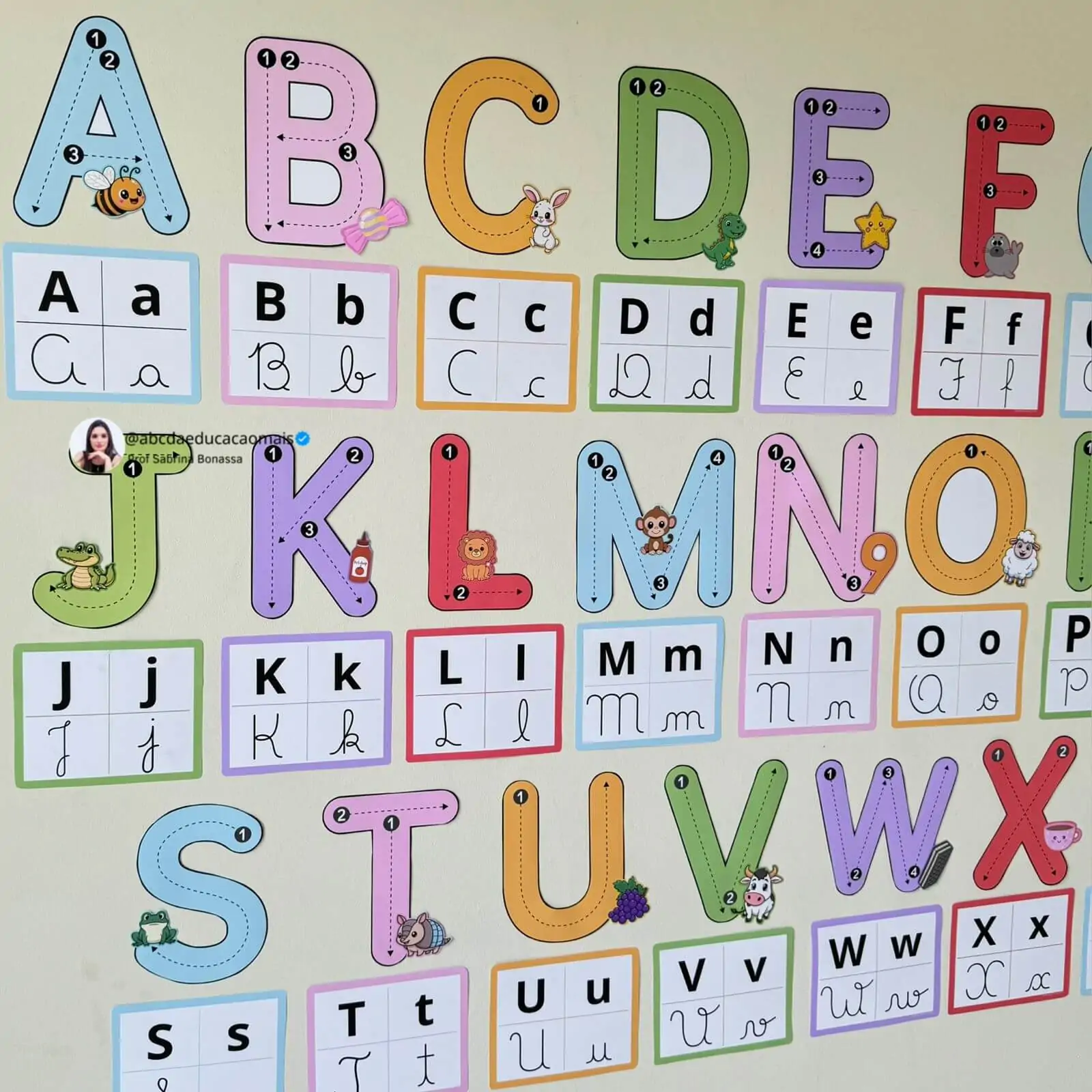 Alfabeto Tracejado de Parede Ilustrado - Imagem 5