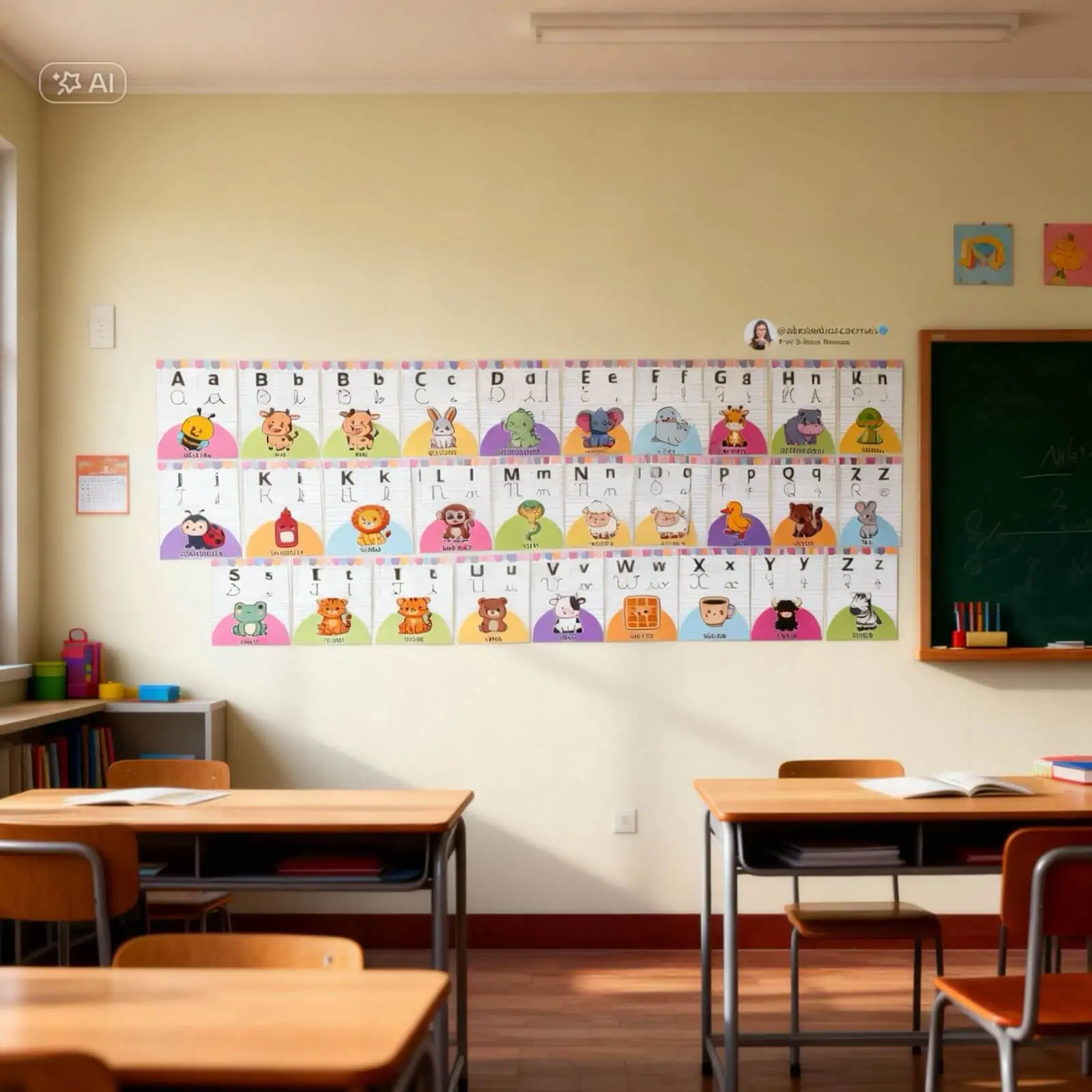 Alfabeto Ilustrado de Parede – 3 Variações - Imagem 13