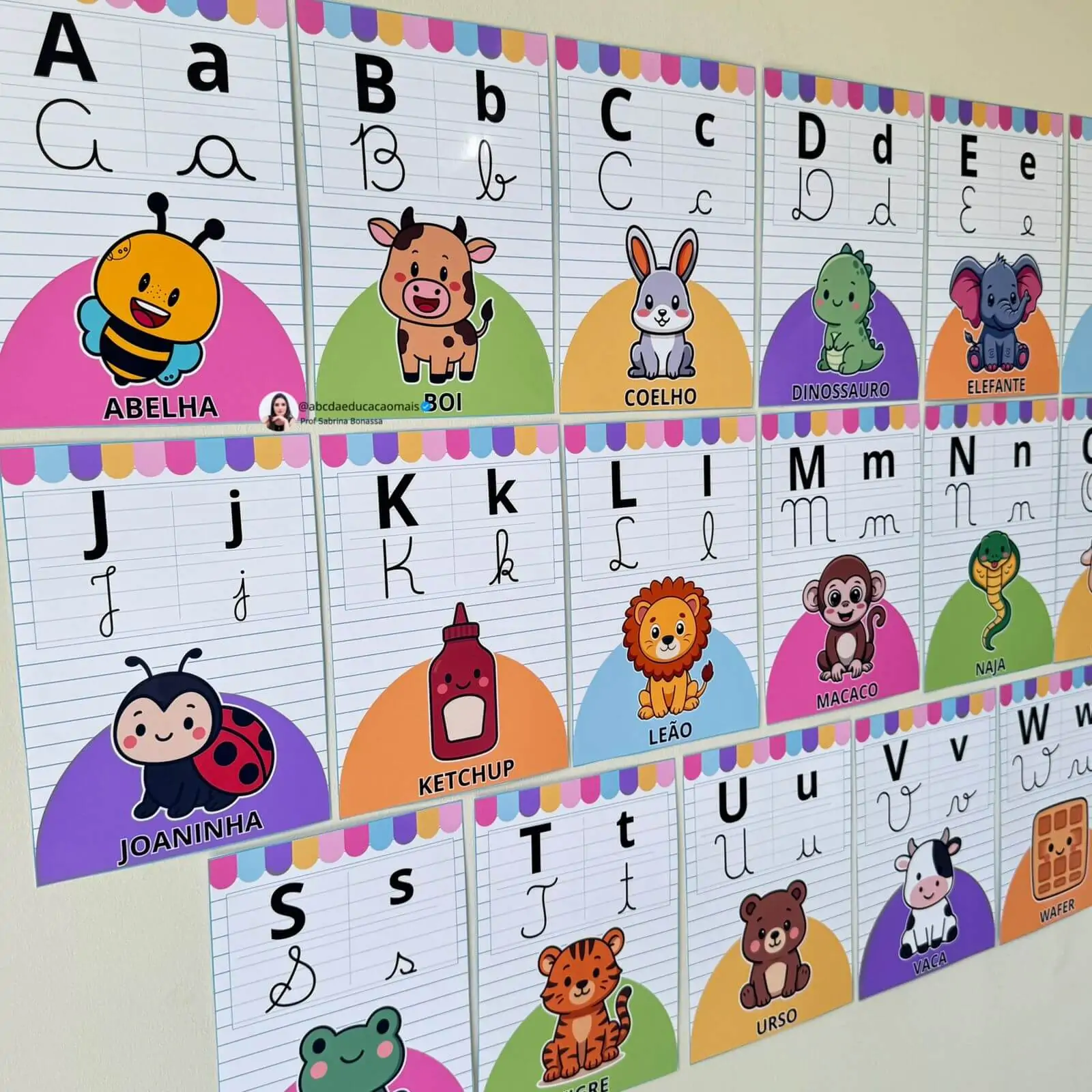 Alfabeto Ilustrado de Parede – 3 Variações - Imagem 12