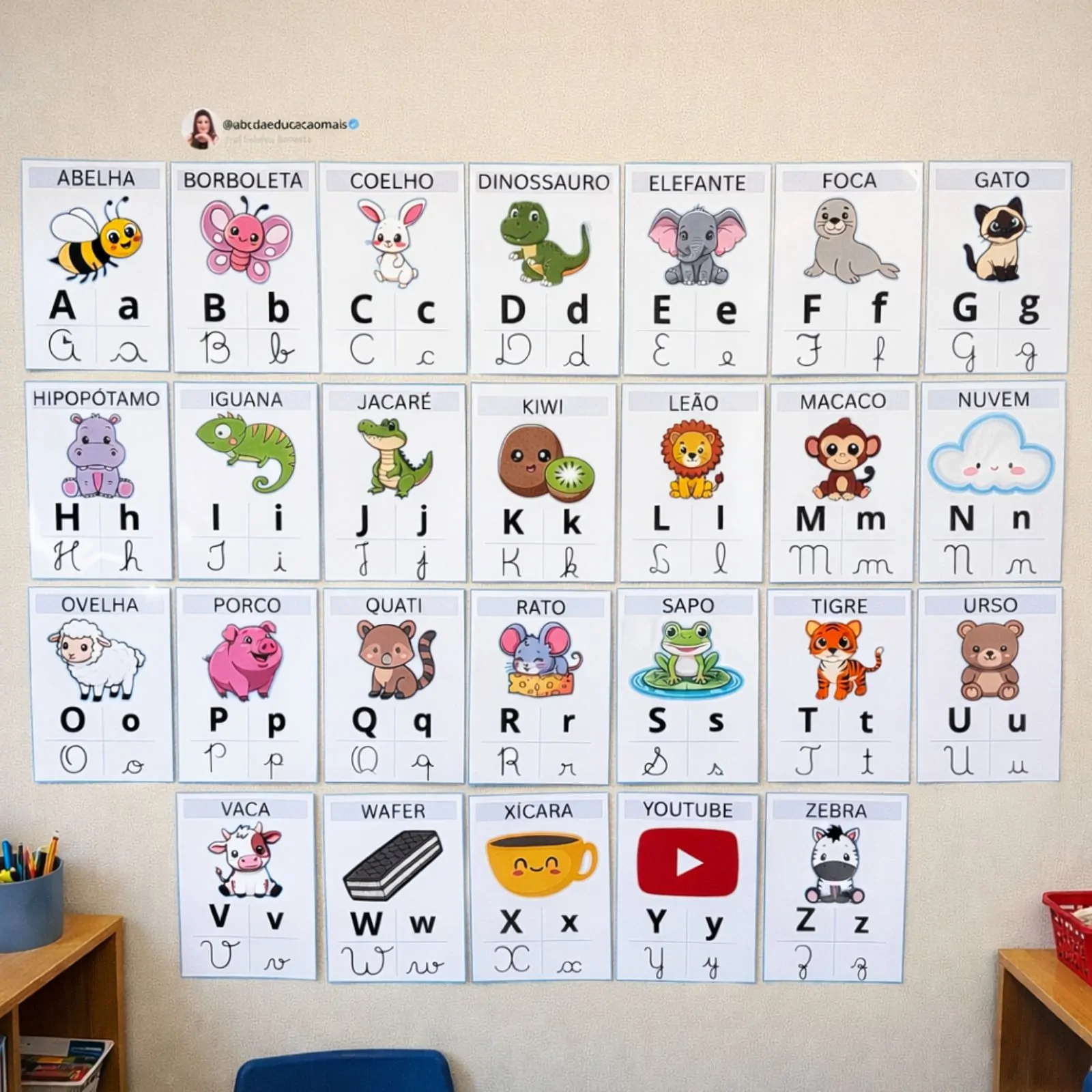 Alfabeto de Parede Ilustrado Minimalista – 4 tipos de letra - Imagem 9