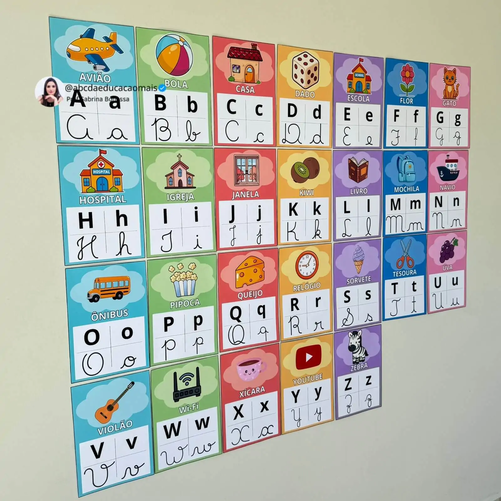 Alfabeto Ilustrado de Parede Nuvem – 3 Modelos - Imagem 2