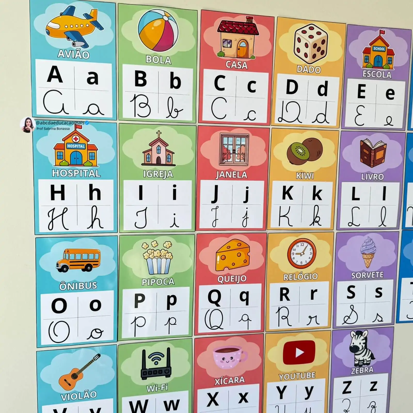 Alfabeto Ilustrado de Parede Nuvem – 3 Modelos - Imagem 4