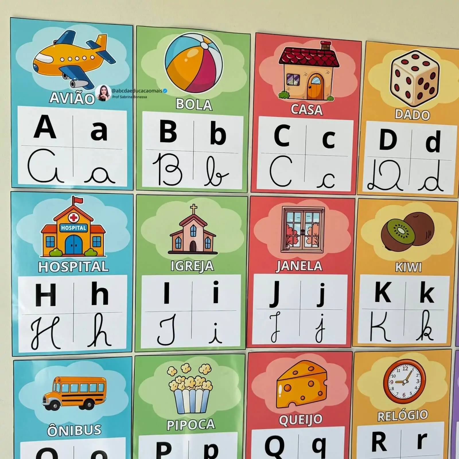 Alfabeto Ilustrado de Parede Nuvem – 3 Modelos - Imagem 7