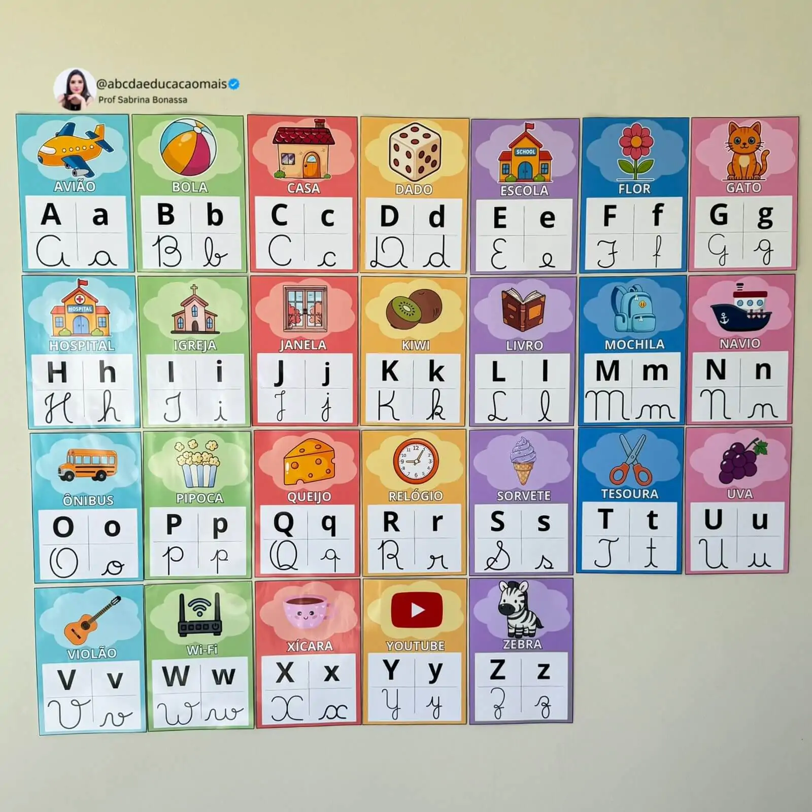 Alfabeto Ilustrado de Parede Nuvem – 3 Modelos - Imagem 8