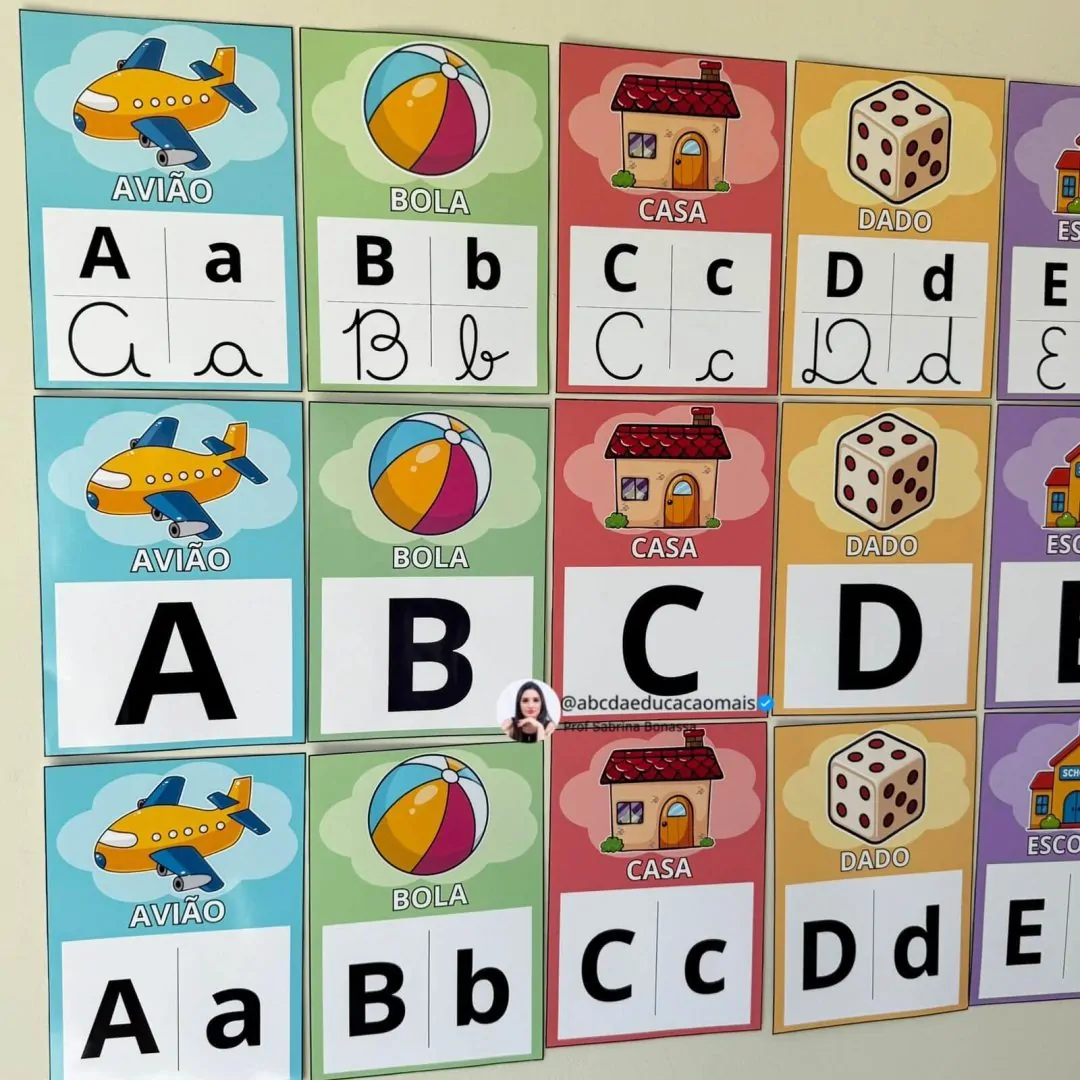 Alfabeto Ilustrado de Parede Nuvem – 3 Modelos