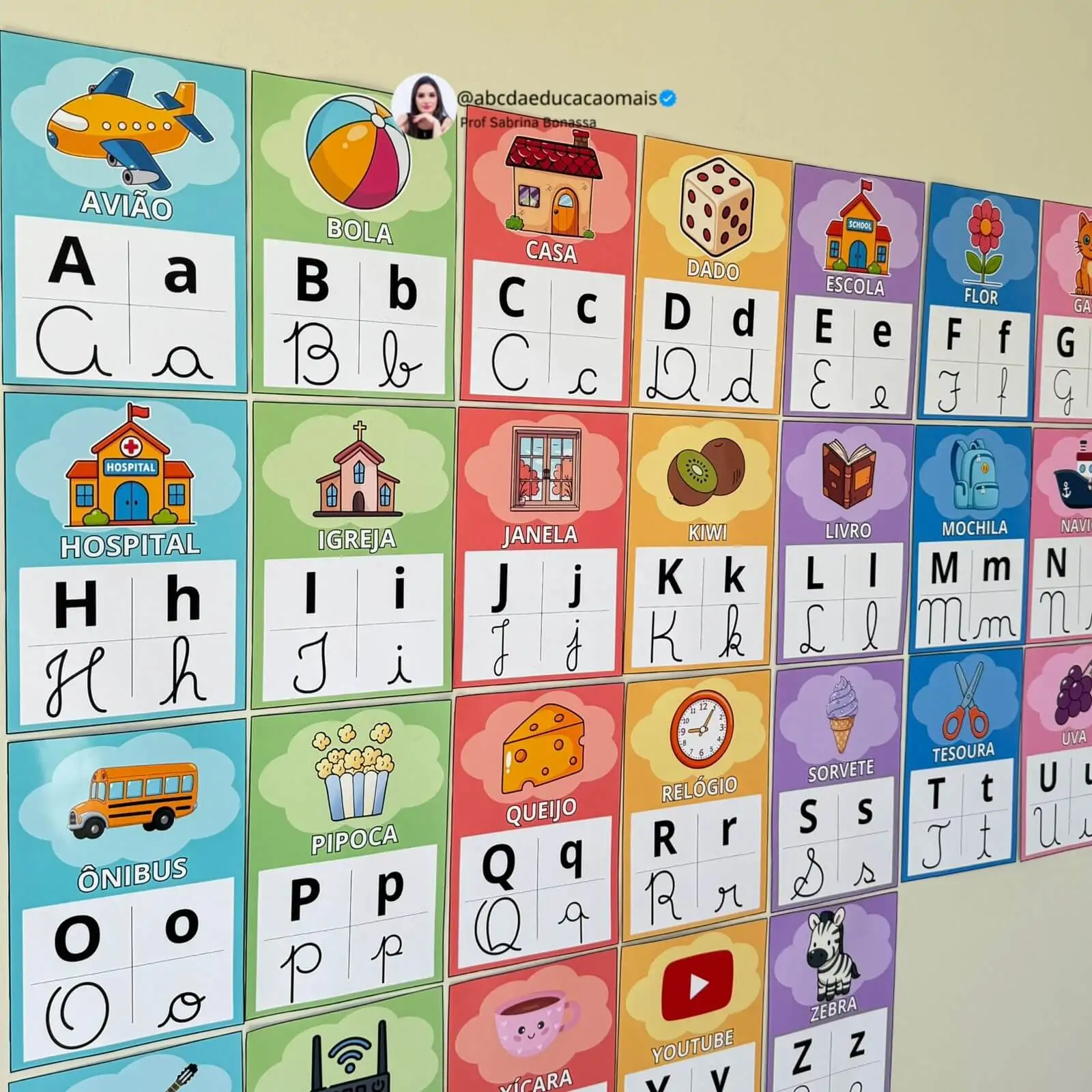 Alfabeto Ilustrado de Parede Nuvem – 3 Modelos - Imagem 11