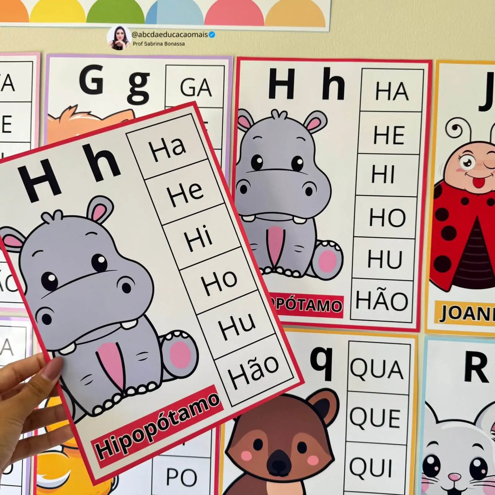 Silabário de Parede Ilustrado para Alfabetização – 2 Modelos Inclusos - Imagem 6
