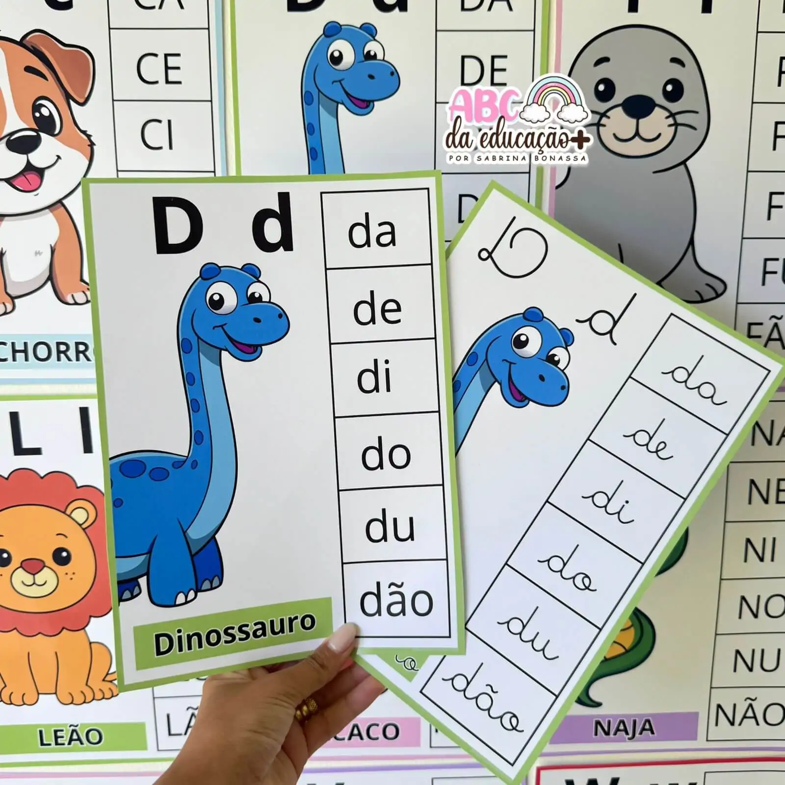 Silabário de Parede Ilustrado para Alfabetização – 3 Modelos Inclusos - Imagem 10