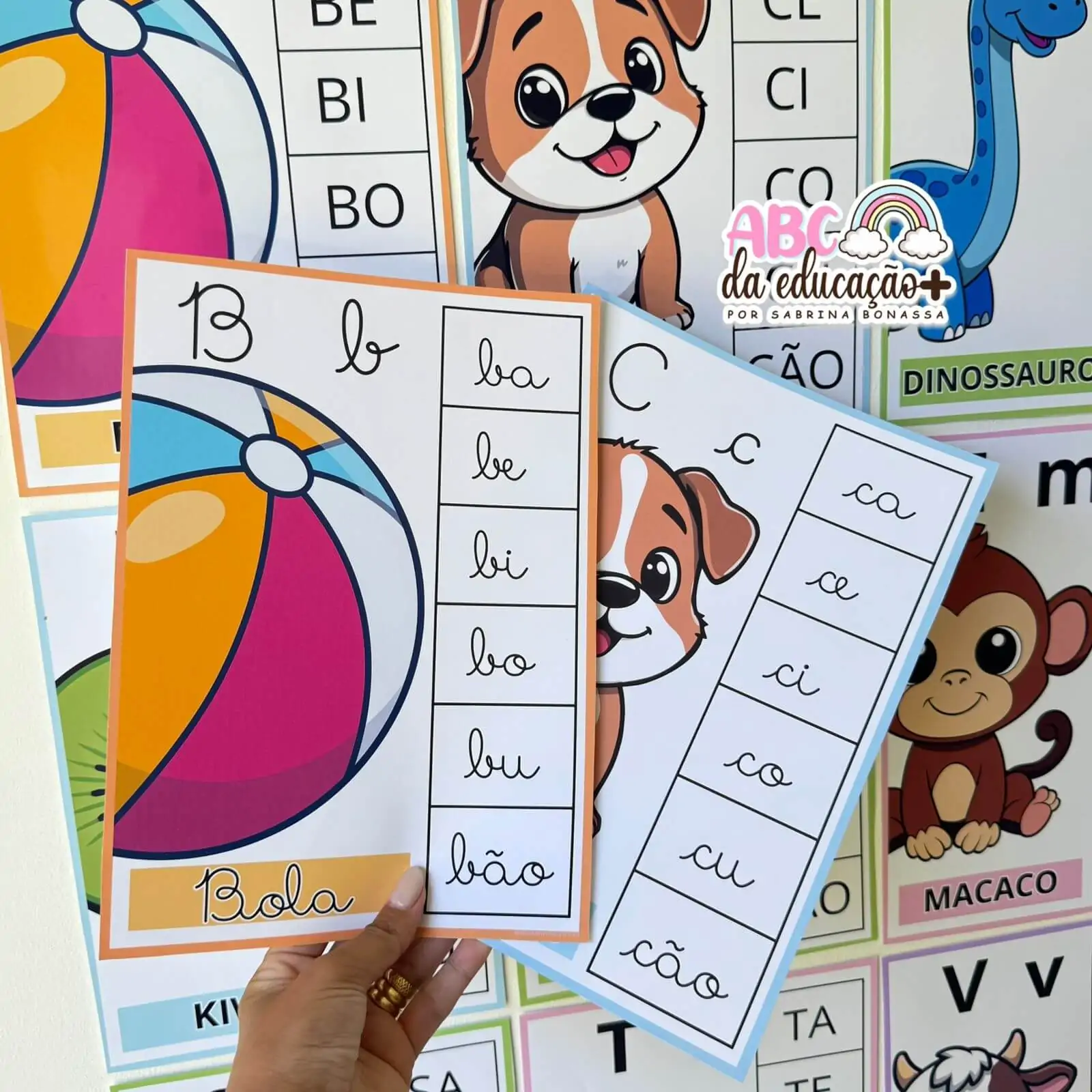 Silabário de Parede Ilustrado para Alfabetização – 3 Modelos Inclusos - Imagem 8