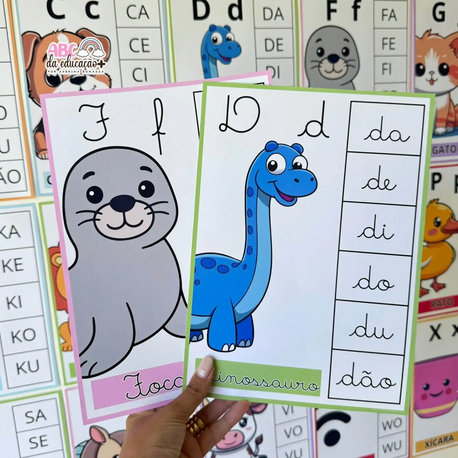 Silabário de Parede Ilustrado para Alfabetização – 3 Modelos Inclusos - Imagem 6