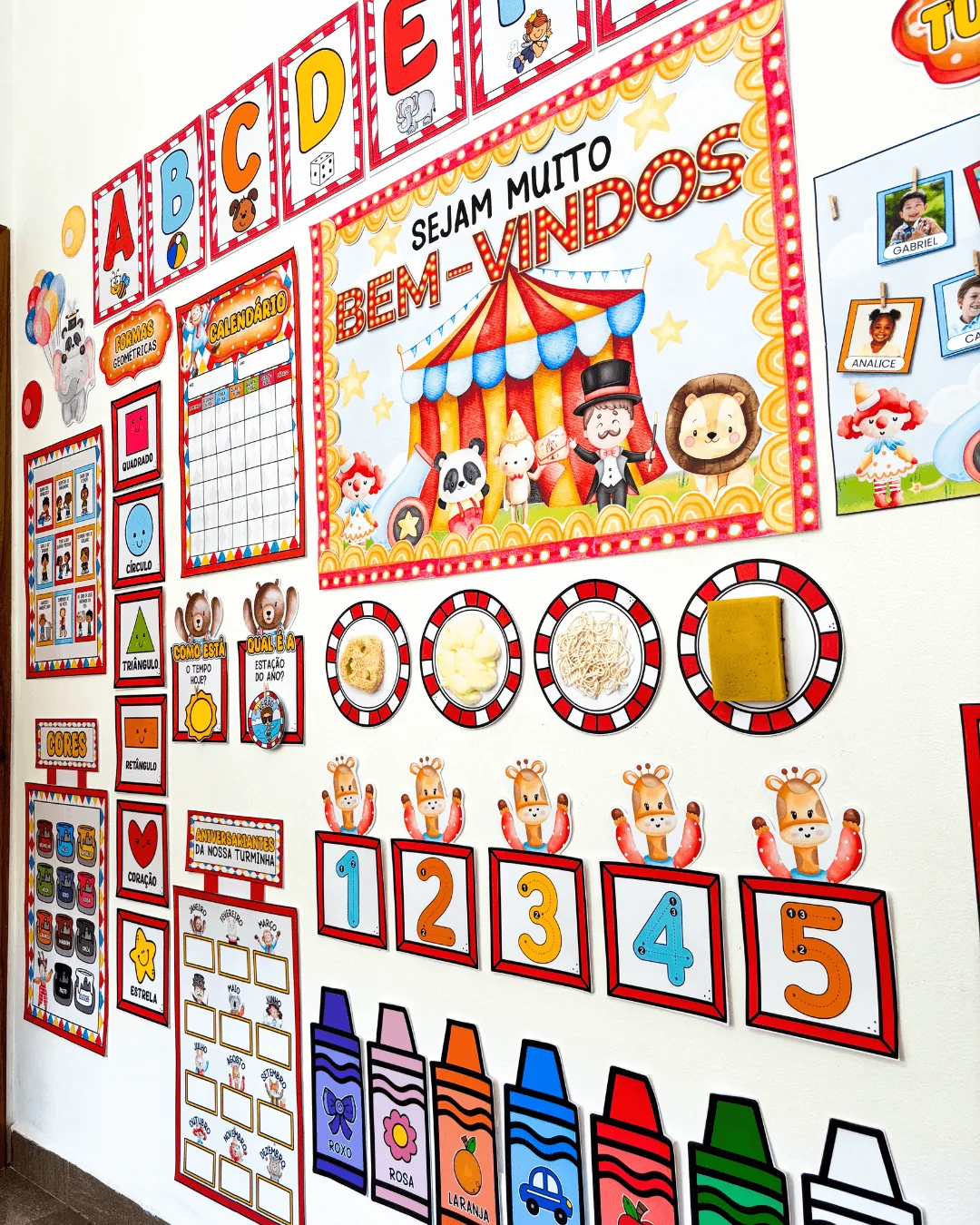 Kit Sala de Aula :  Circo Mágico Educação Infantil - Imagem 9