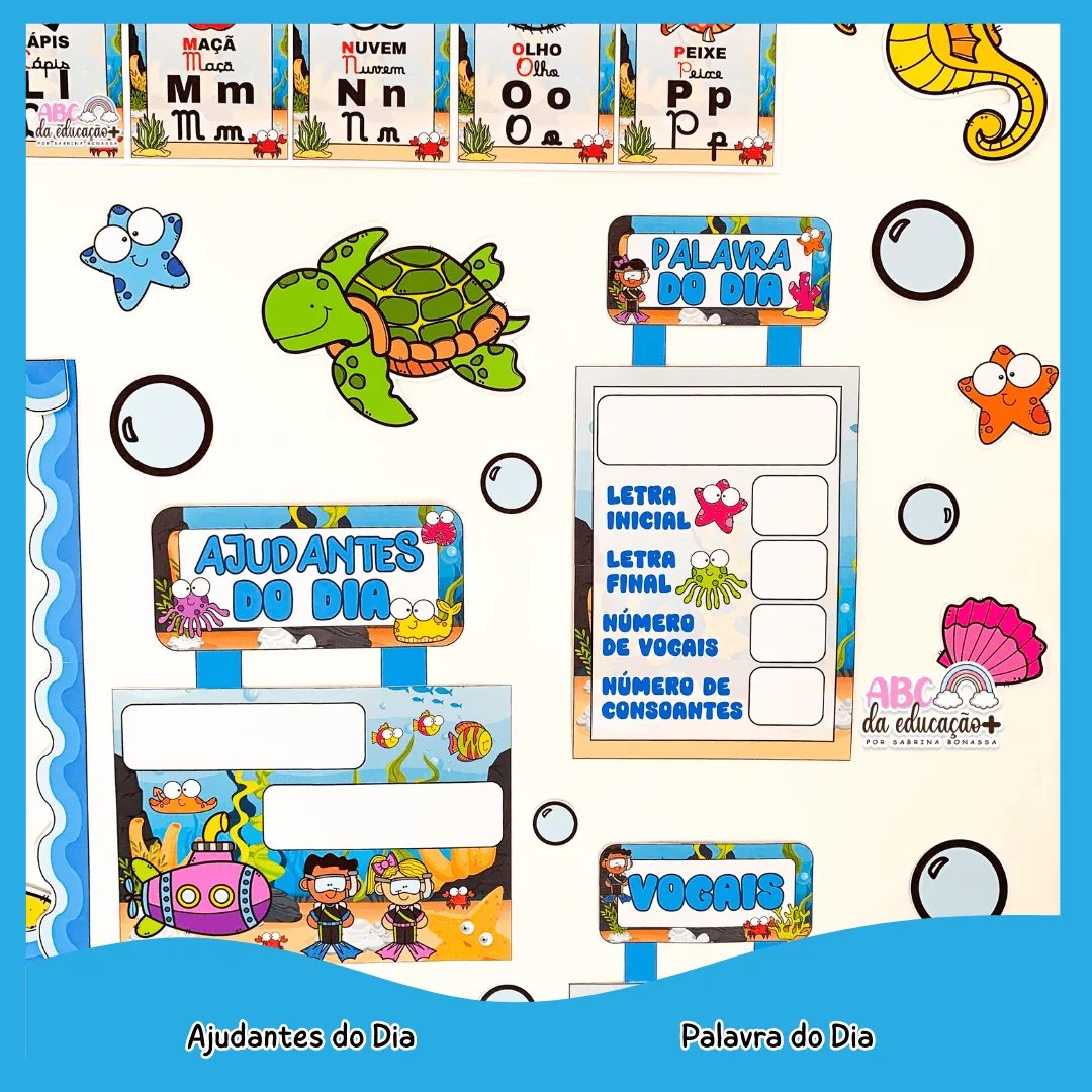 Kit Sala de Aula : Tema Fundo do Mar - Imagem 11