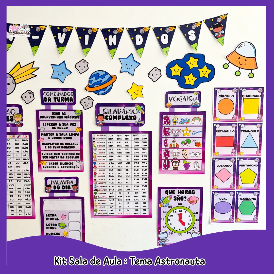 Kit Sala de Aula : Tema Astronauta - Imagem 7