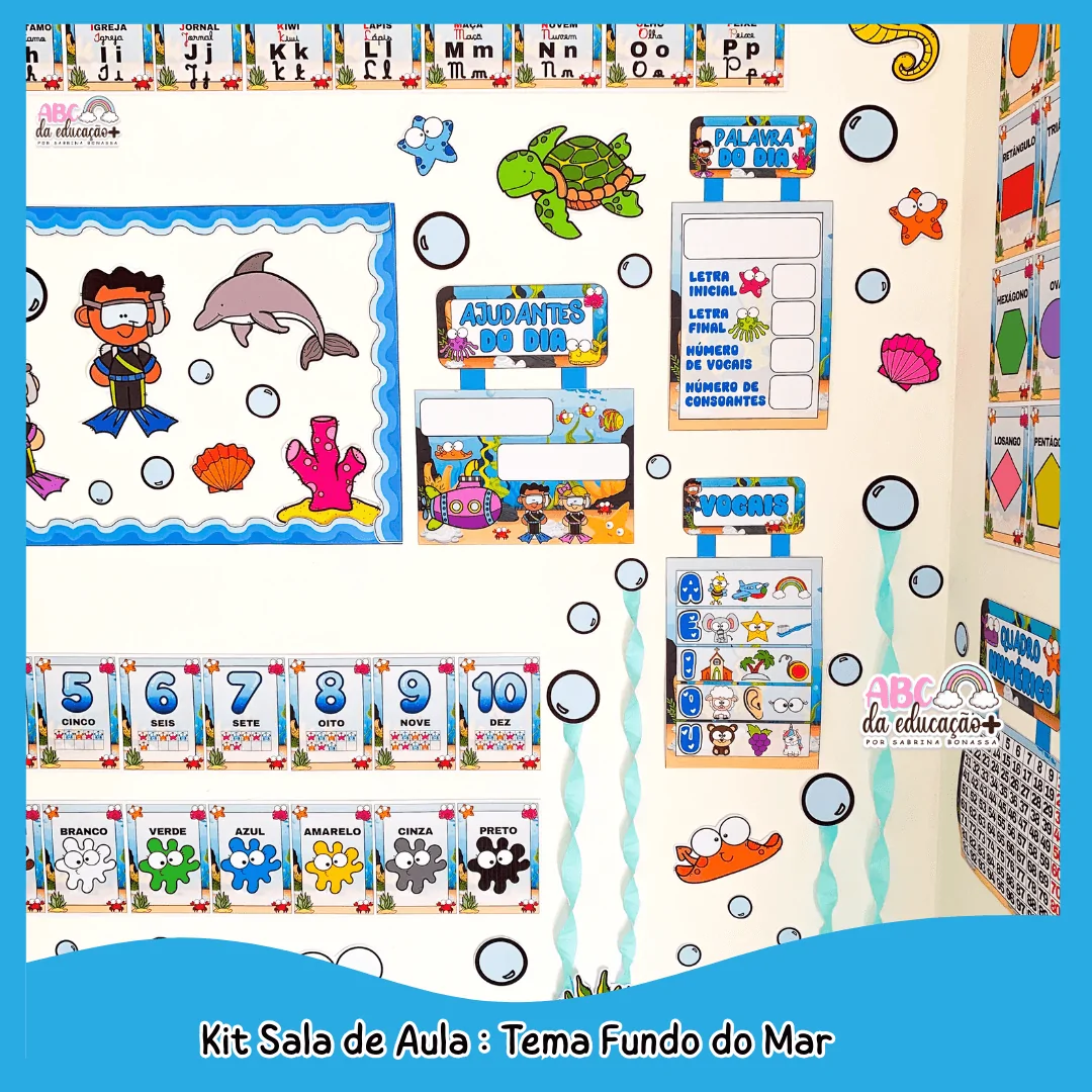 Kit Sala de Aula : Tema Fundo do Mar - Imagem 7