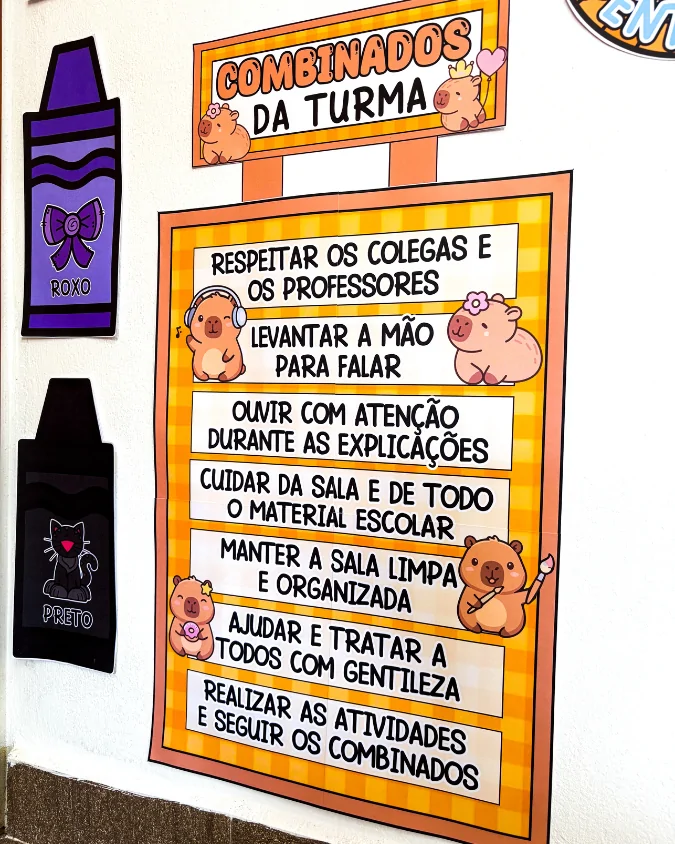 Kit Sala de Aula: Tema Capivara - Imagem 3